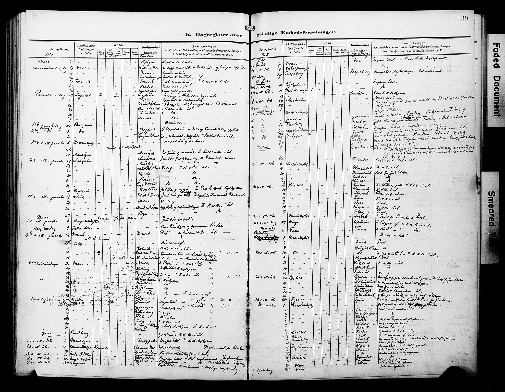 Arkivreferanse mangler*, SAB/-: Parish register (official) no. A 1, 1907-1928, p. 139
