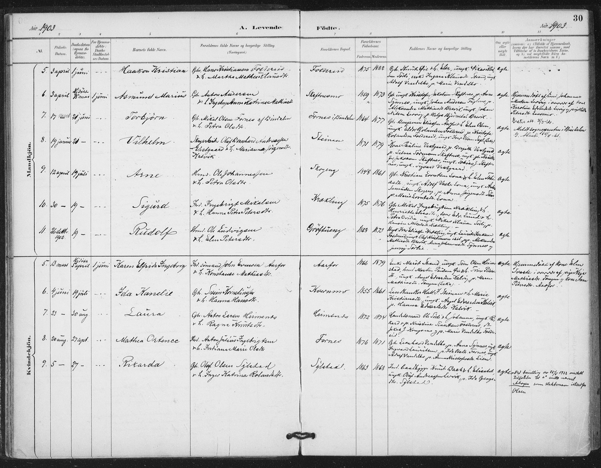 Ministerialprotokoller, klokkerbøker og fødselsregistre - Nord-Trøndelag, AV/SAT-A-1458/783/L0660: Parish register (official) no. 783A02, 1886-1918, p. 30