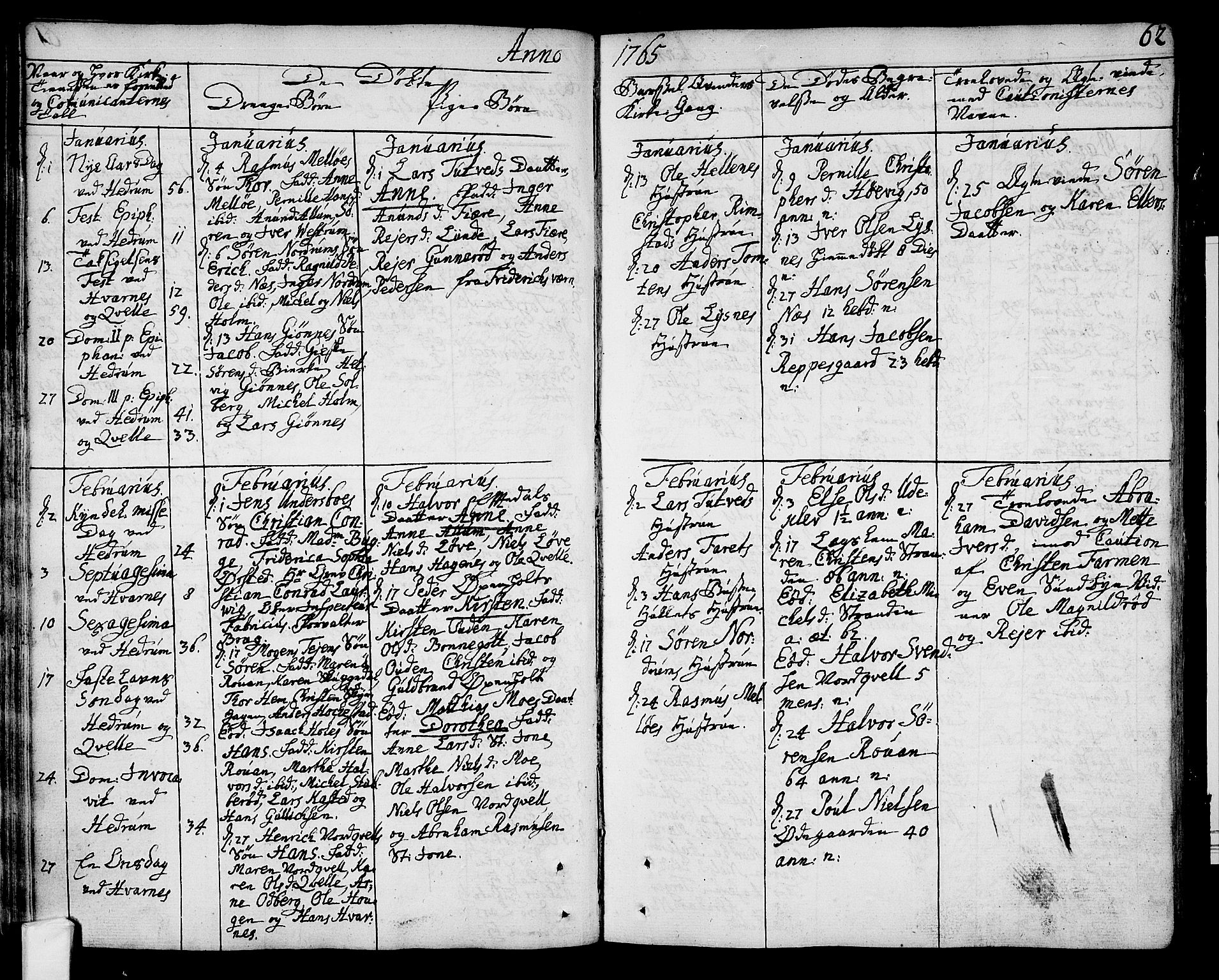 Hedrum kirkebøker, SAKO/A-344/F/Fa/L0001: Parish register (official) no. I 1, 1751-1785, p. 62
