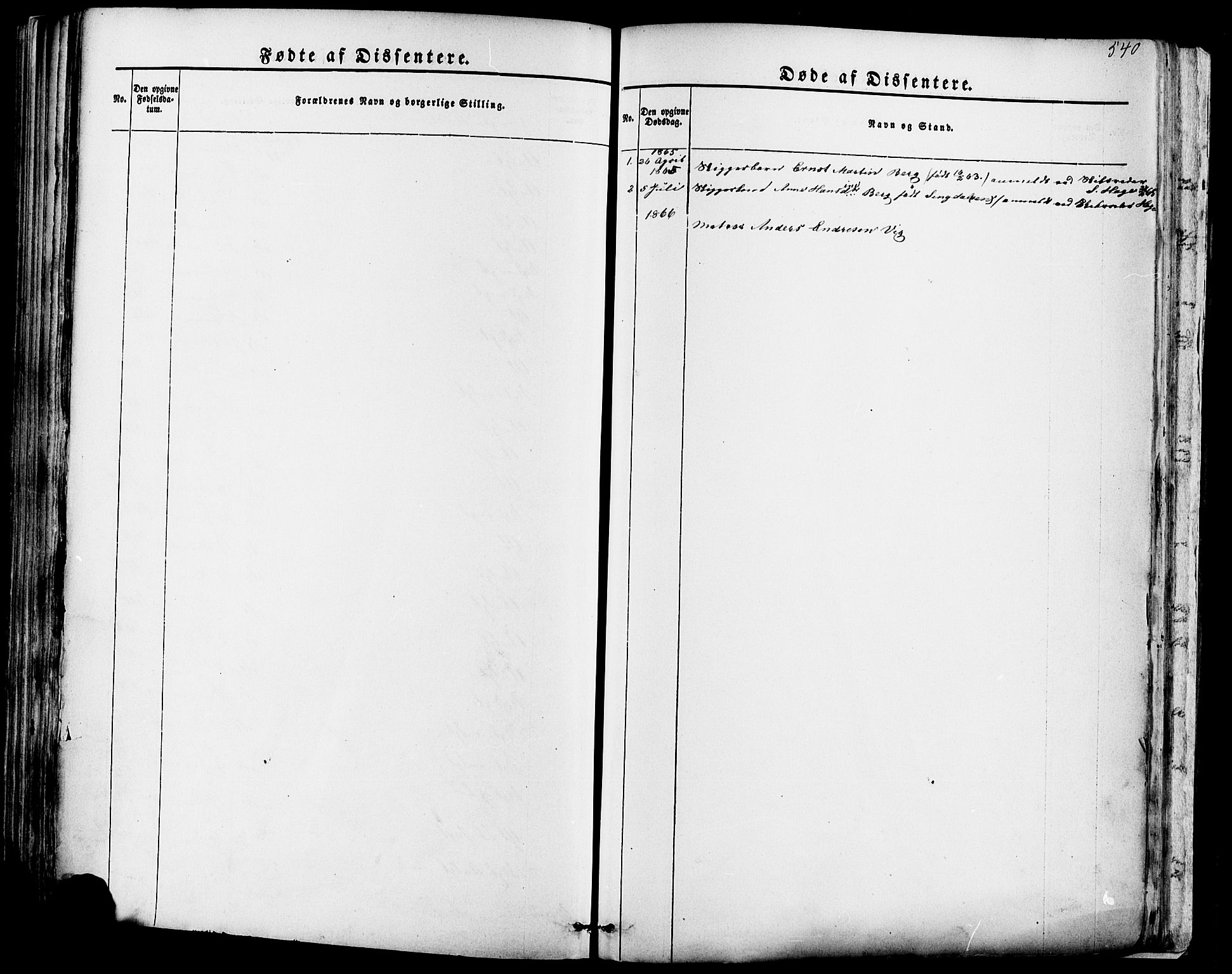 Skudenes sokneprestkontor, SAST/A -101849/H/Ha/Haa/L0006: Parish register (official) no. A 4, 1864-1881, p. 540