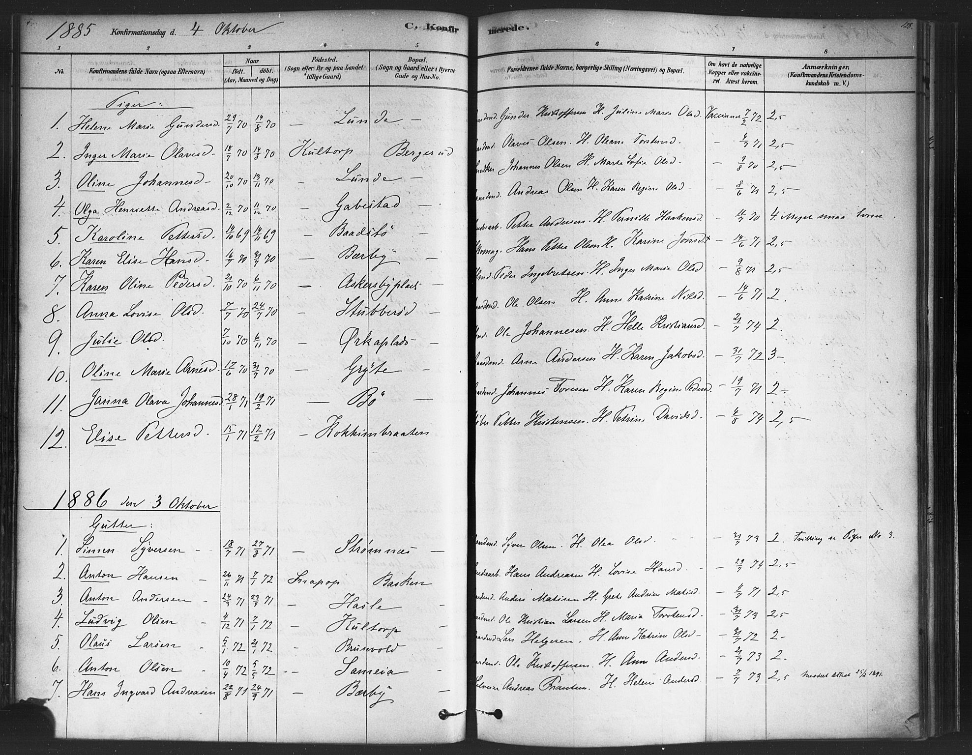 Varteig prestekontor Kirkebøker, SAO/A-10447a/F/Fa/L0002: Parish register (official) no. 2, 1878-1899, p. 128