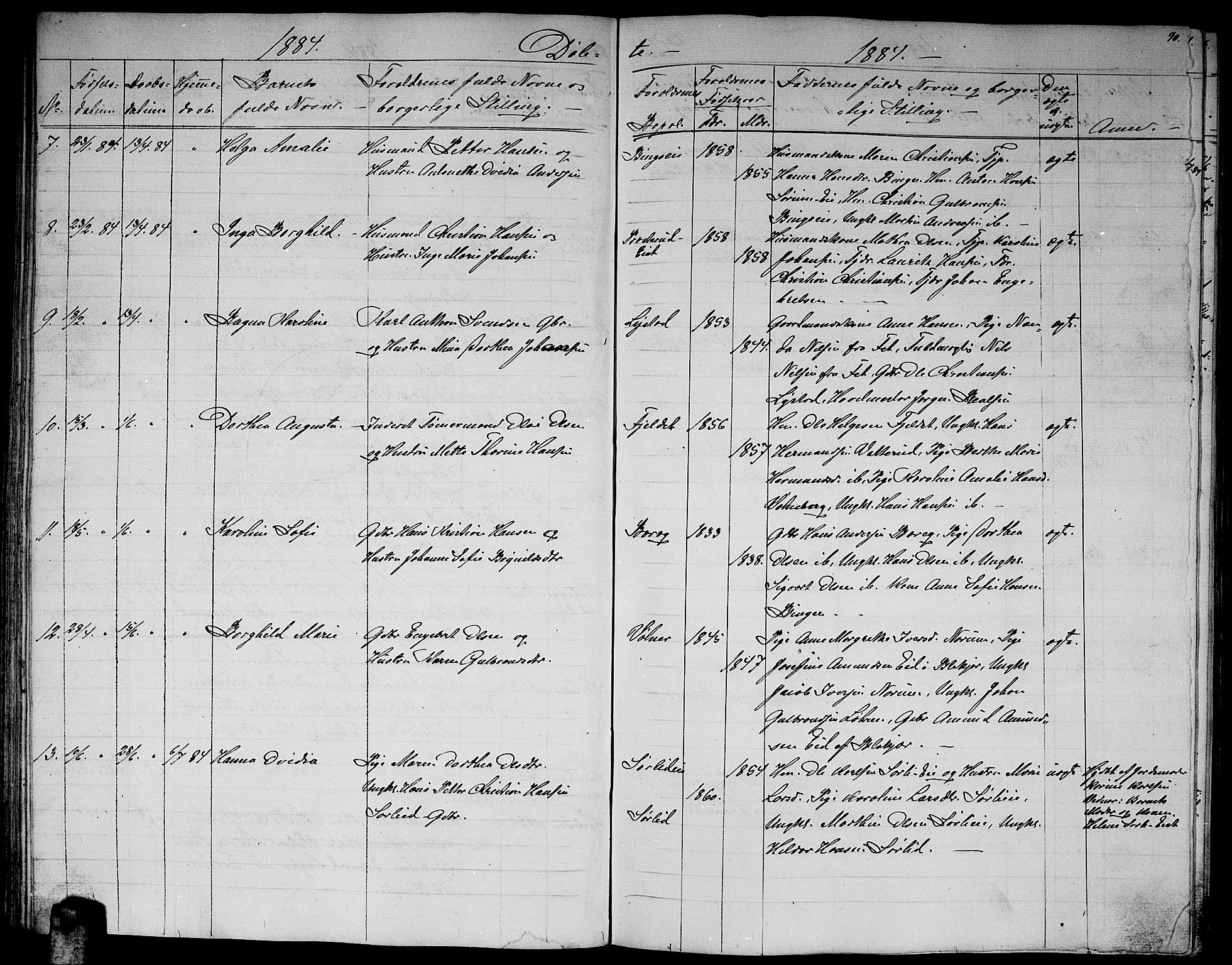Sørum prestekontor Kirkebøker, SAO/A-10303/G/Ga/L0004: Parish register (copy) no. I 4, 1864-1885, p. 90