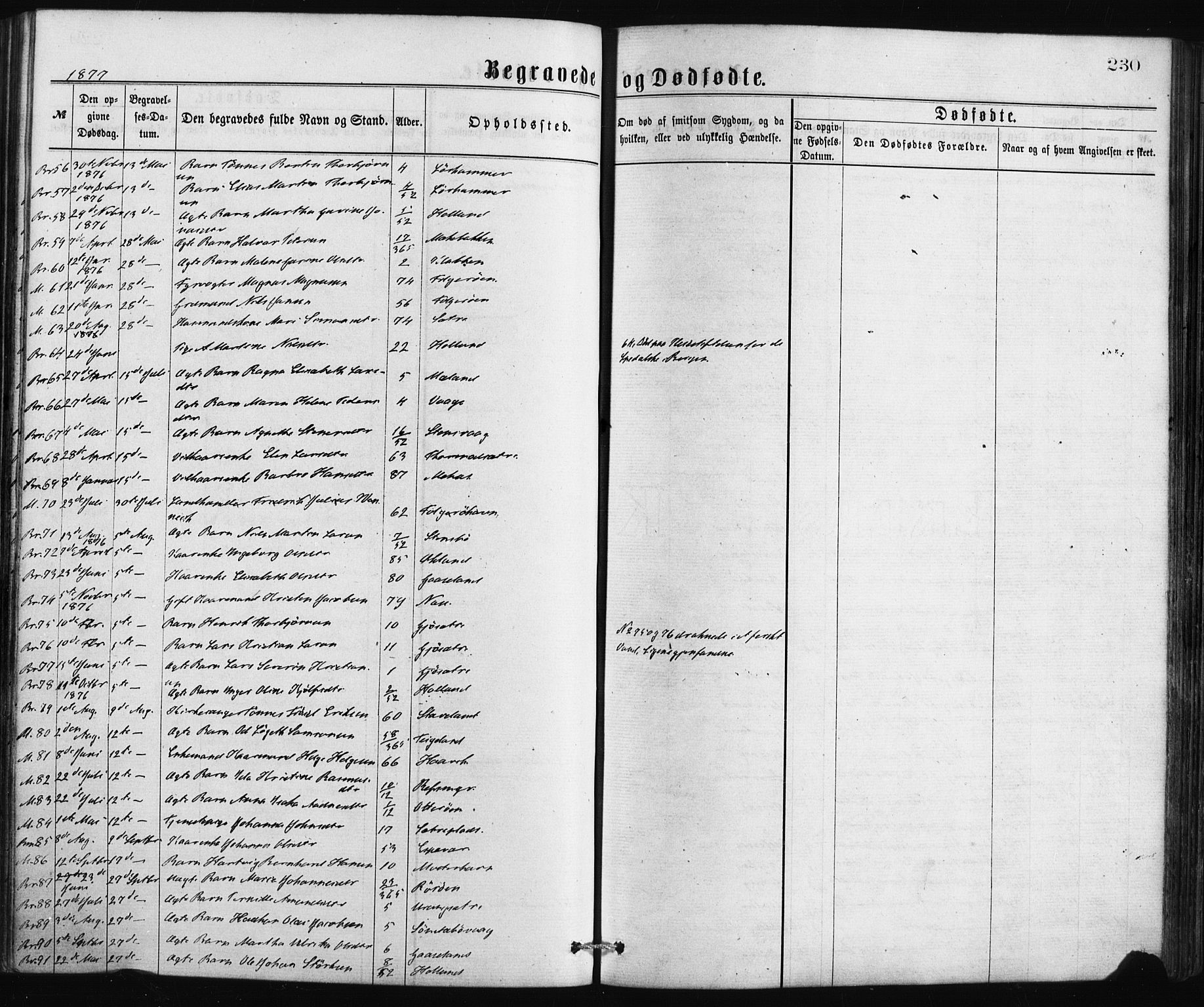 Finnås sokneprestembete, AV/SAB-A-99925/H/Ha/Haa/Haaa/L0009: Parish register (official) no. A 9, 1873-1881, p. 230