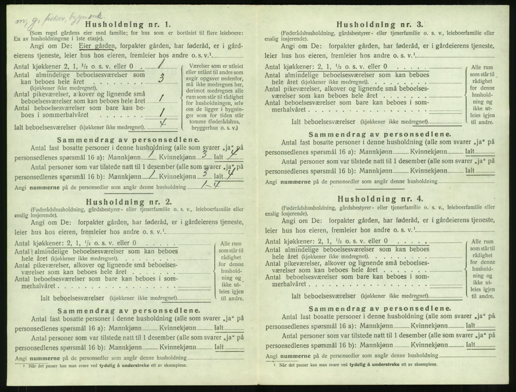 SAT, 1920 census for Giske, 1920, p. 265