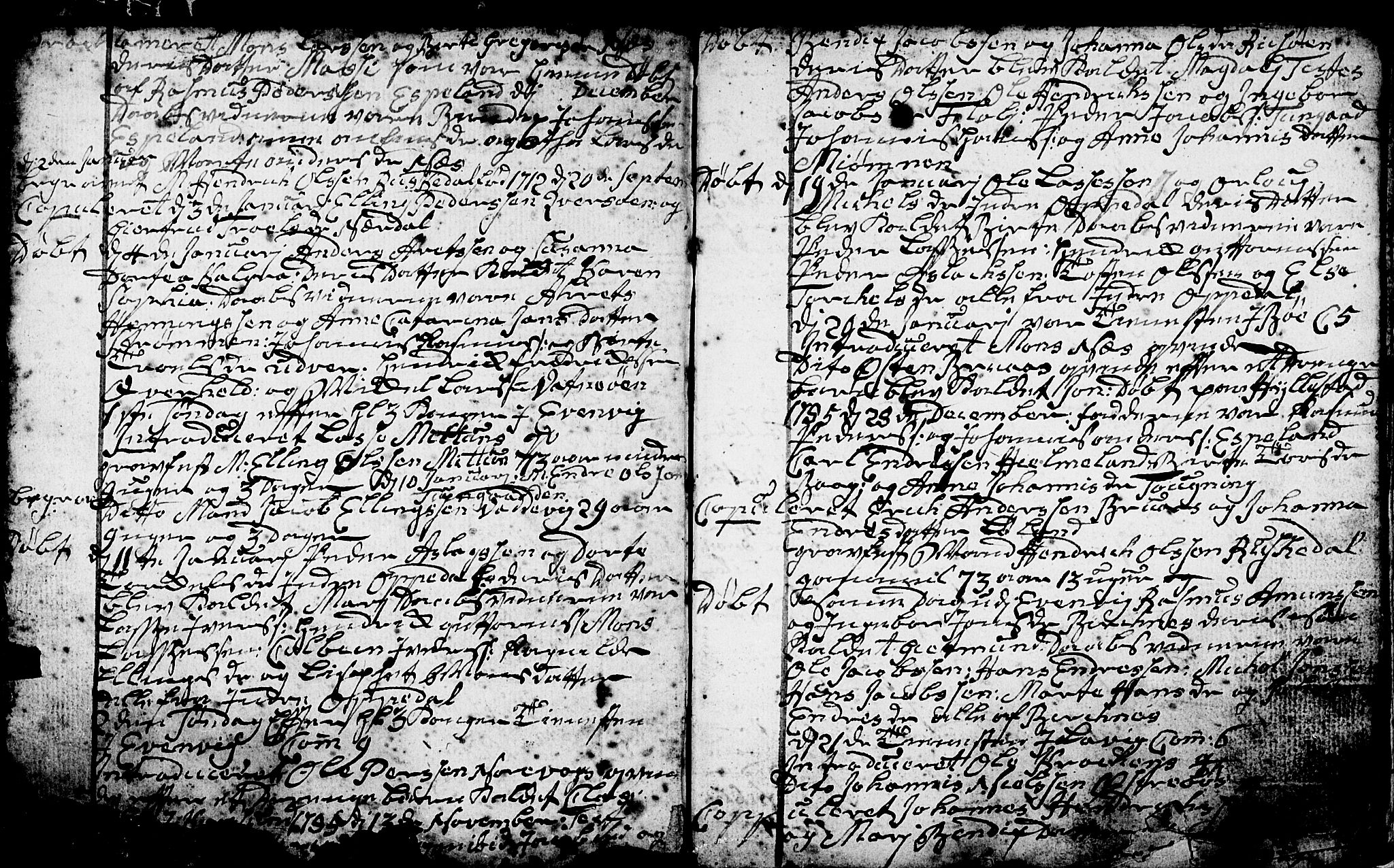 Gulen sokneprestembete, SAB/A-80201/H/Hab: Parish register (copy) no. A 1, 1786-1791, p. 2