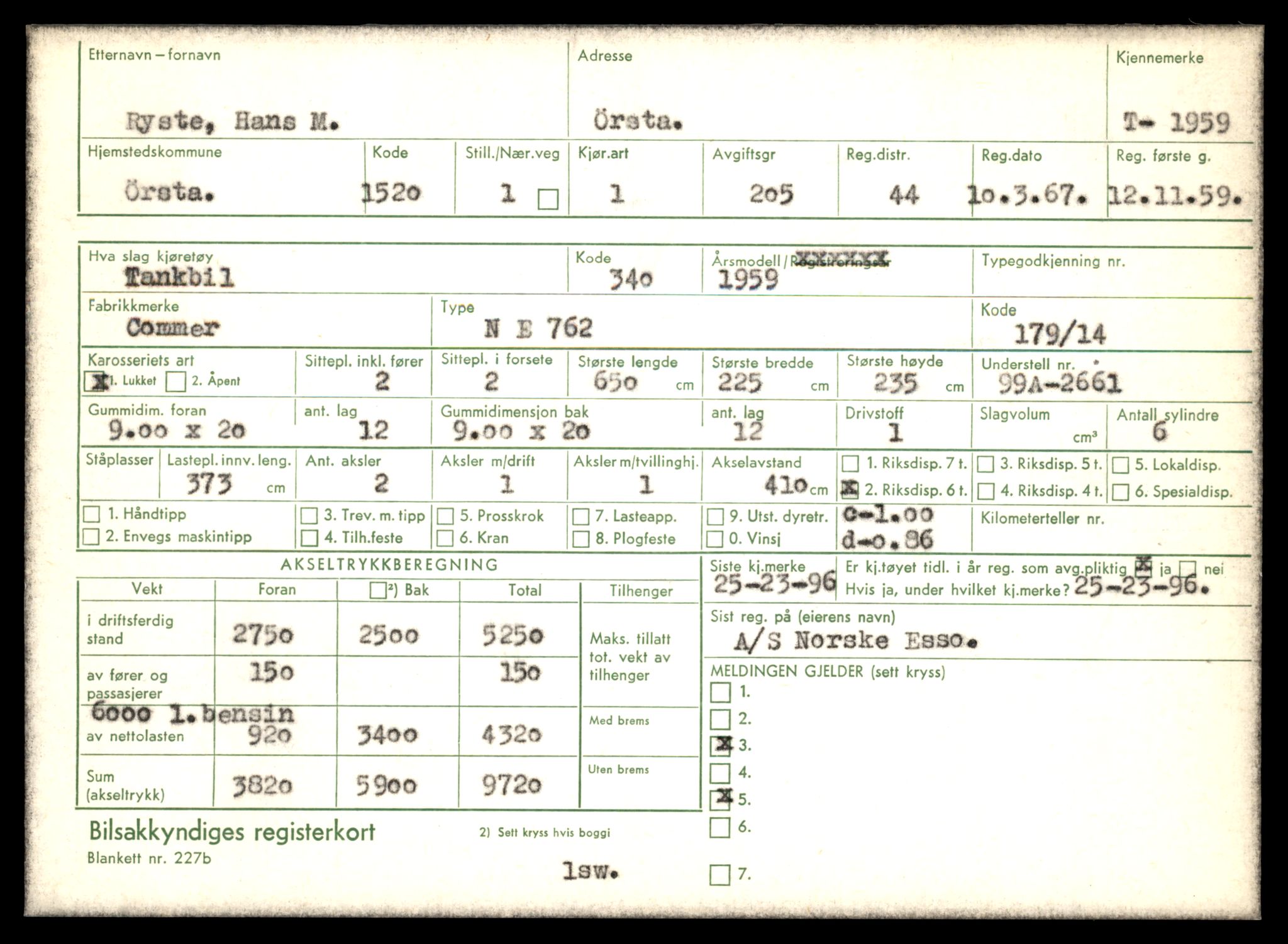 Møre og Romsdal vegkontor - Ålesund trafikkstasjon, SAT/A-4099/F/Fe/L0016: Registreringskort for kjøretøy T 1851 - T 1984, 1927-1998, p. 2357