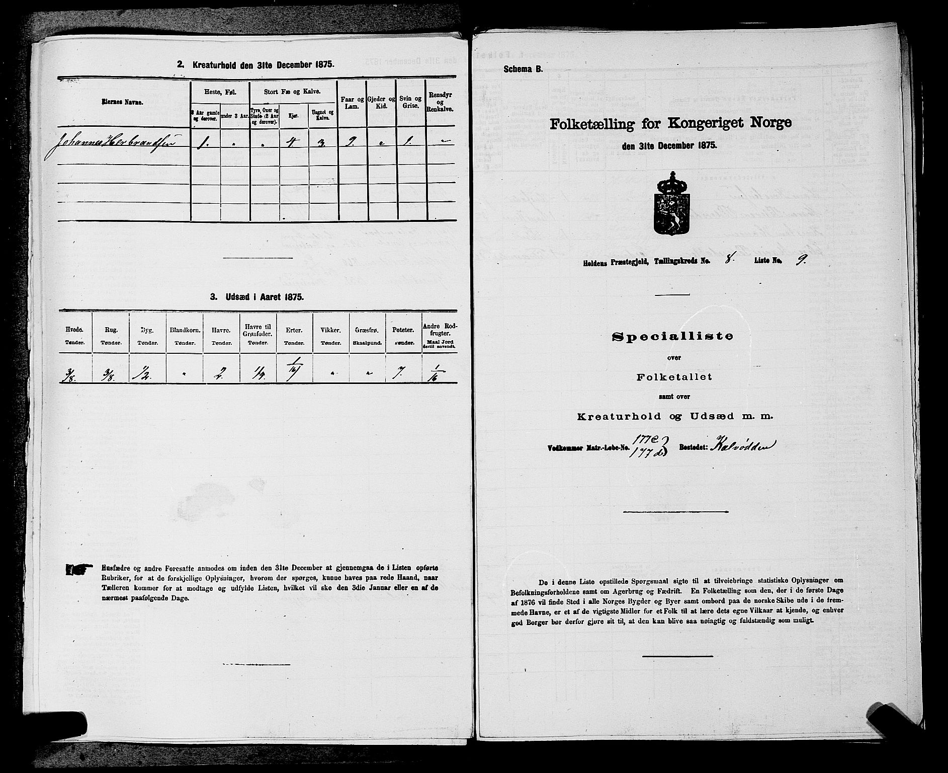 SAKO, 1875 census for 0819P Holla, 1875, p. 978