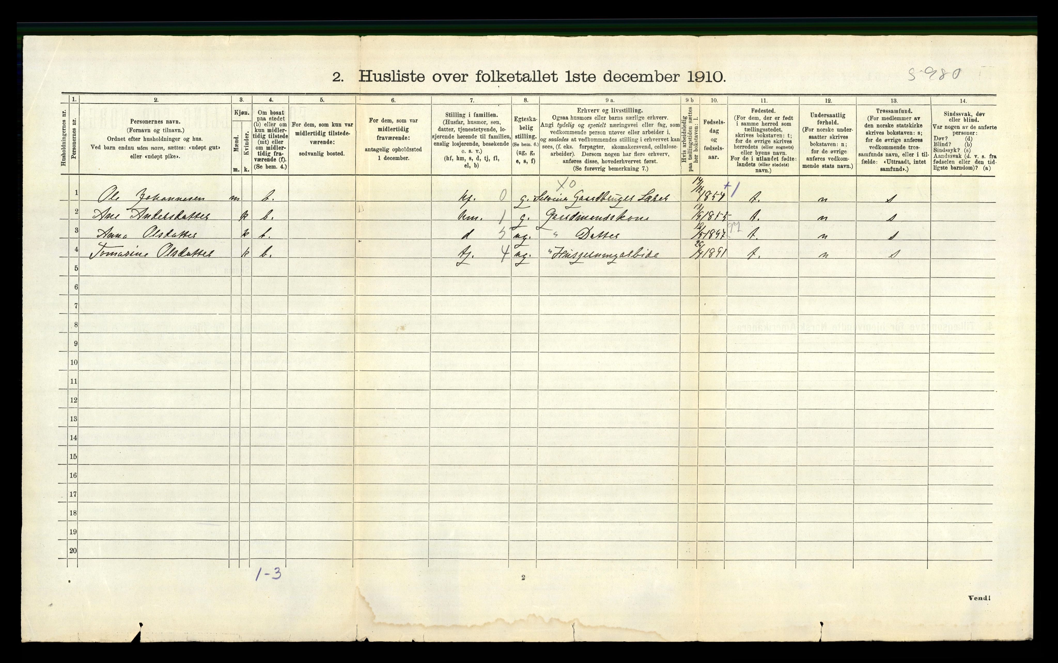 RA, 1910 census for Herøy, 1910, p. 1473