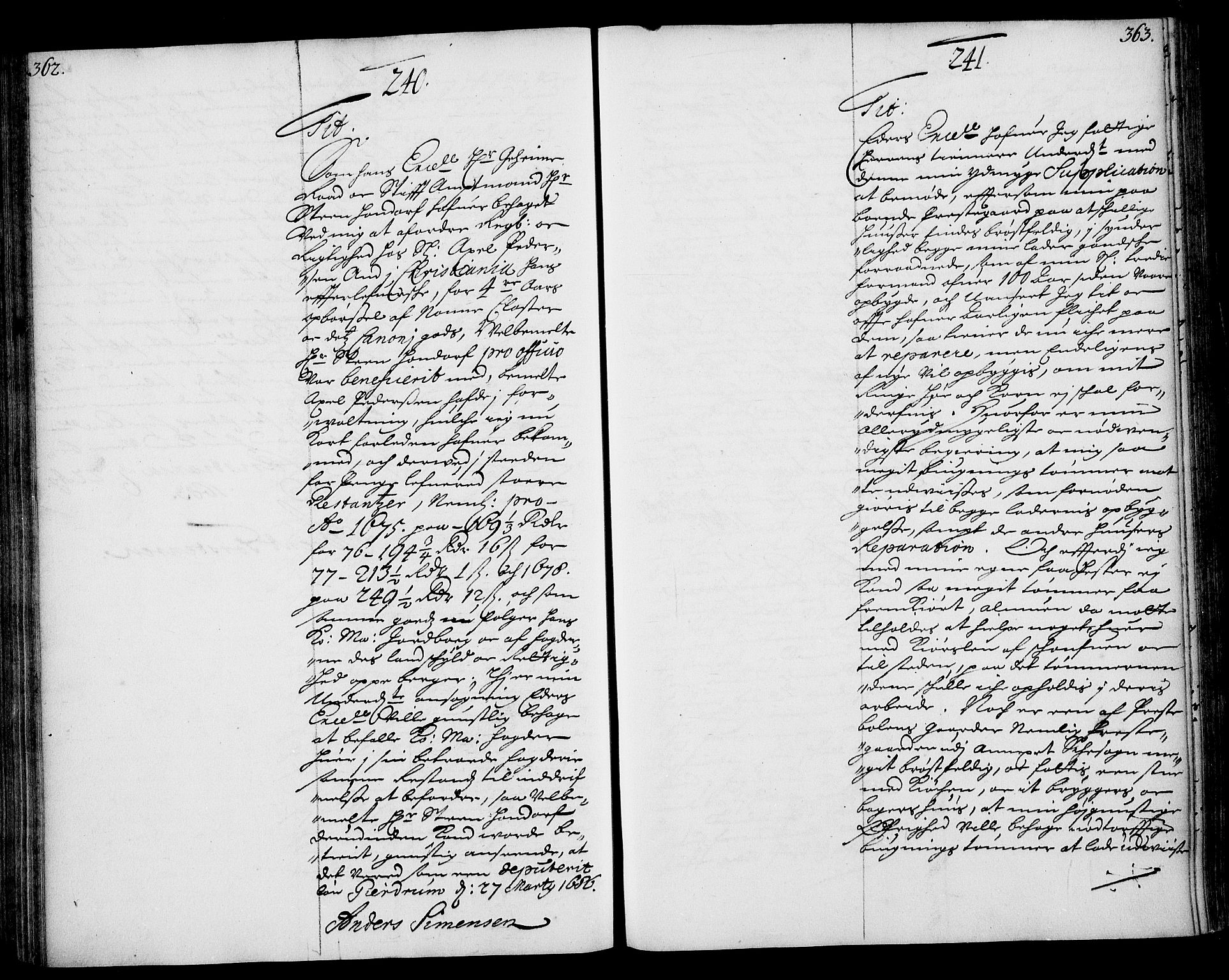 Stattholderembetet 1572-1771, RA/EA-2870/Ae/L0002: Supplikasjons- og resolusjonsprotokoll, 1686, p. 362-363