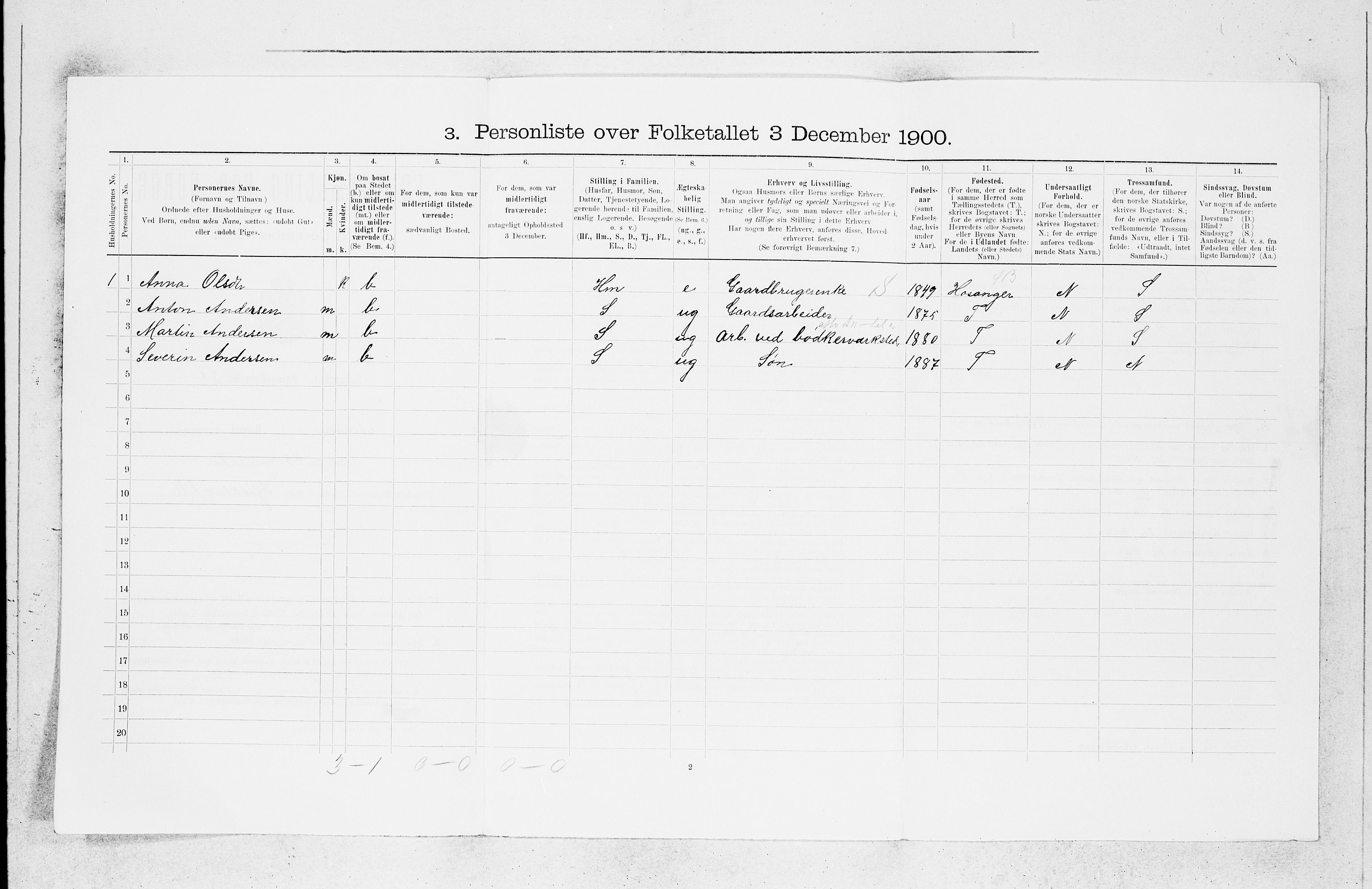 SAB, 1900 census for Askøy, 1900, p. 751