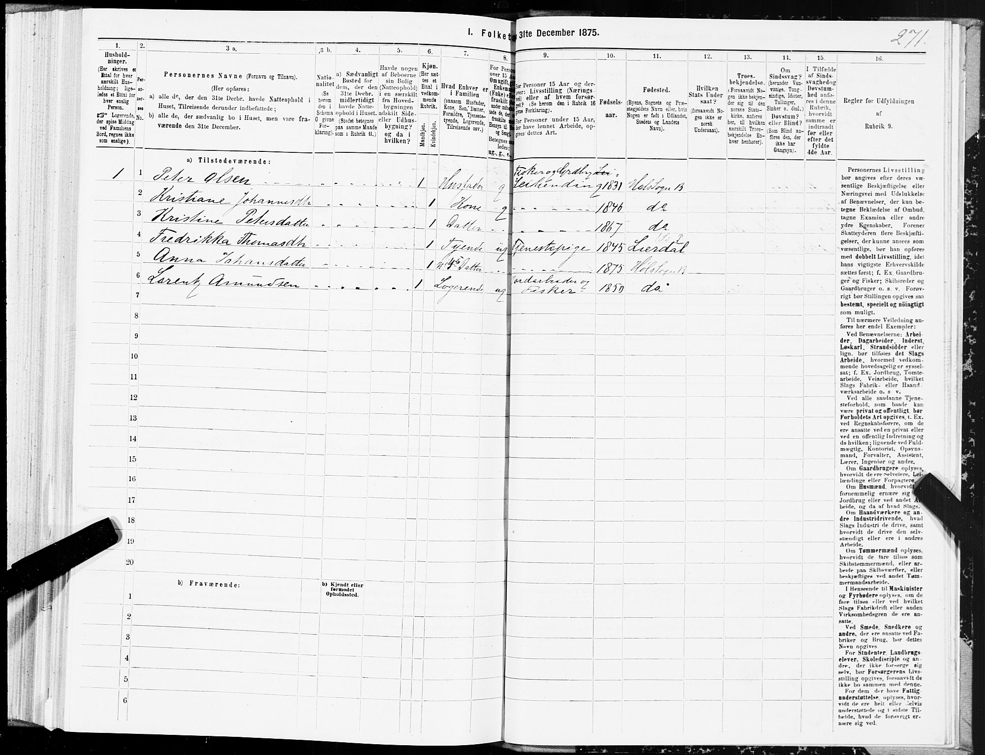 SAT, 1875 census for 1860P Buksnes, 1875, p. 3271
