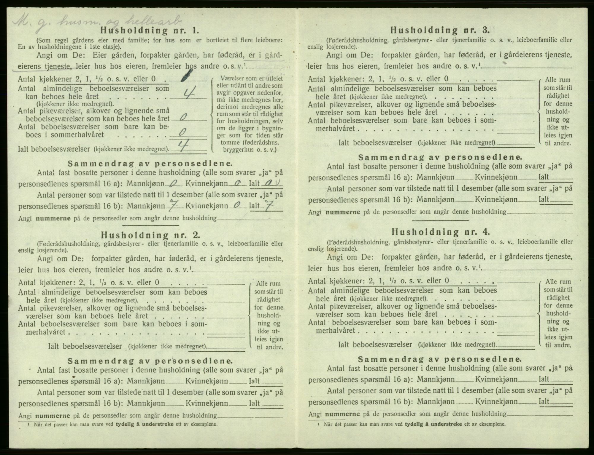 SAB, 1920 census for Jondal, 1920, p. 298