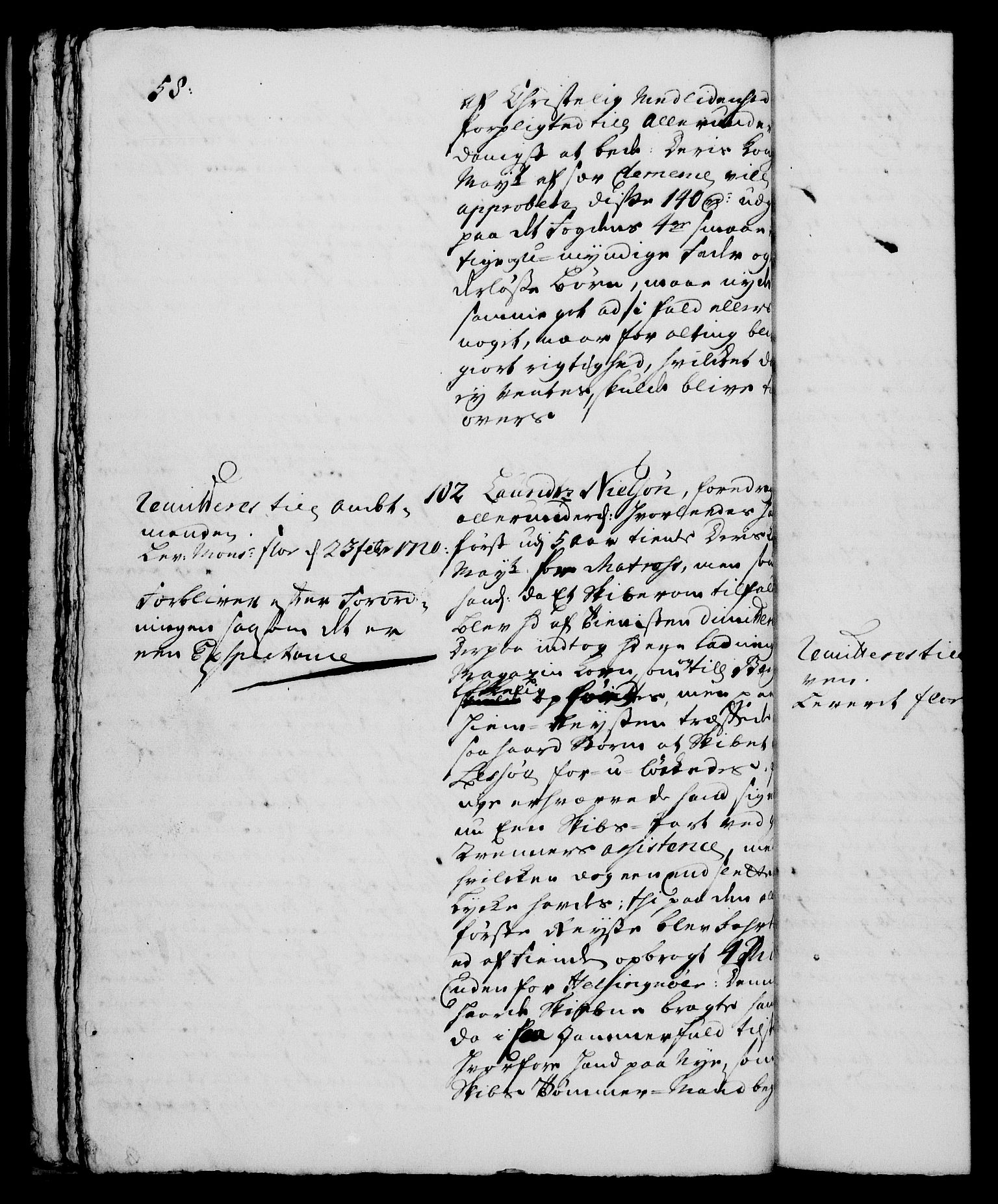Rentekammeret, Kammerkanselliet, RA/EA-3111/G/Gh/Gha/L0001: Norsk ekstraktmemorialprotokoll, sak. 1-375 (merket RK 53.46), 1720, p. 58