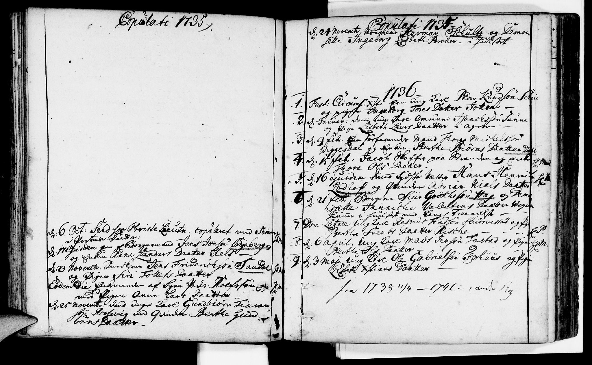 Domkirken sokneprestkontor, AV/SAST-A-101812/001/30/30BA/L0002: Parish register (official) no. A 2 /1, 1727-1738