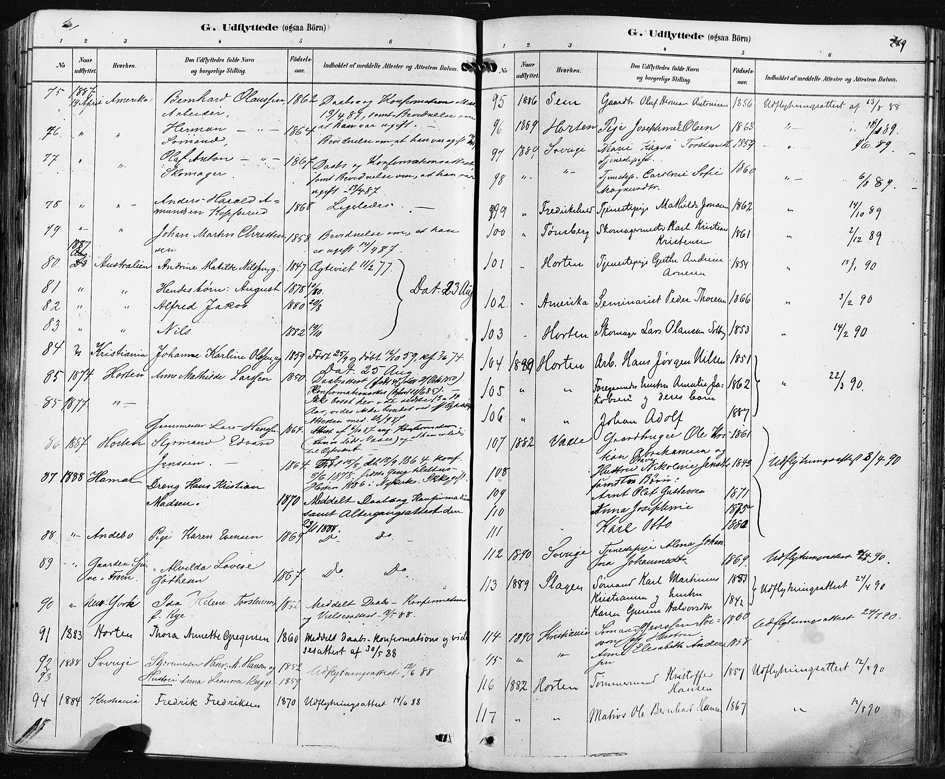 Borre kirkebøker, AV/SAKO-A-338/F/Fa/L0009: Parish register (official) no. I 9, 1878-1896, p. 269