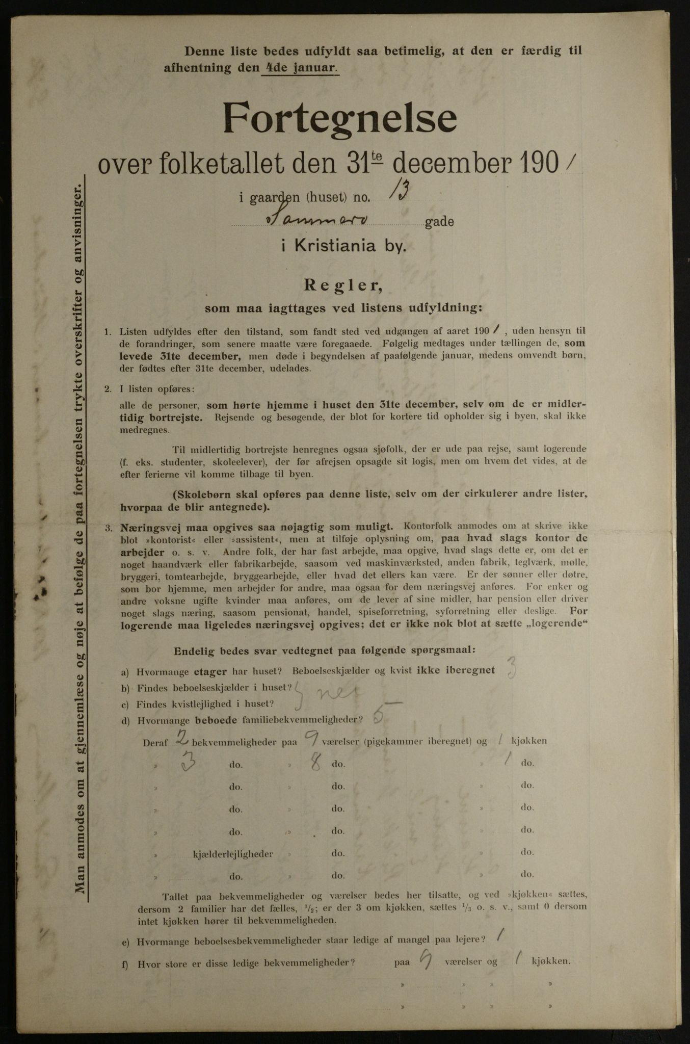 OBA, Municipal Census 1901 for Kristiania, 1901, p. 15359