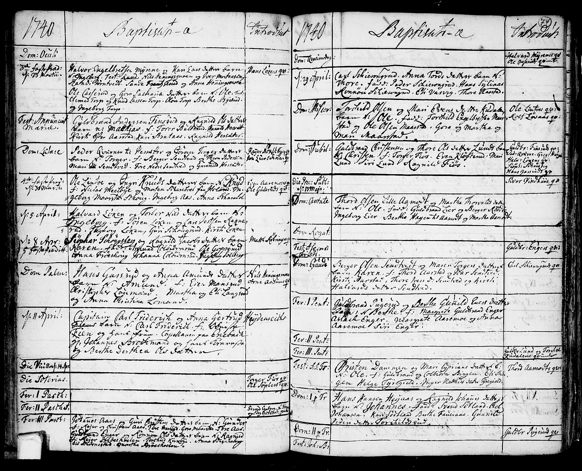 Trøgstad prestekontor Kirkebøker, AV/SAO-A-10925/F/Fa/L0003: Parish register (official) no. I 3, 1721-1749, p. 74