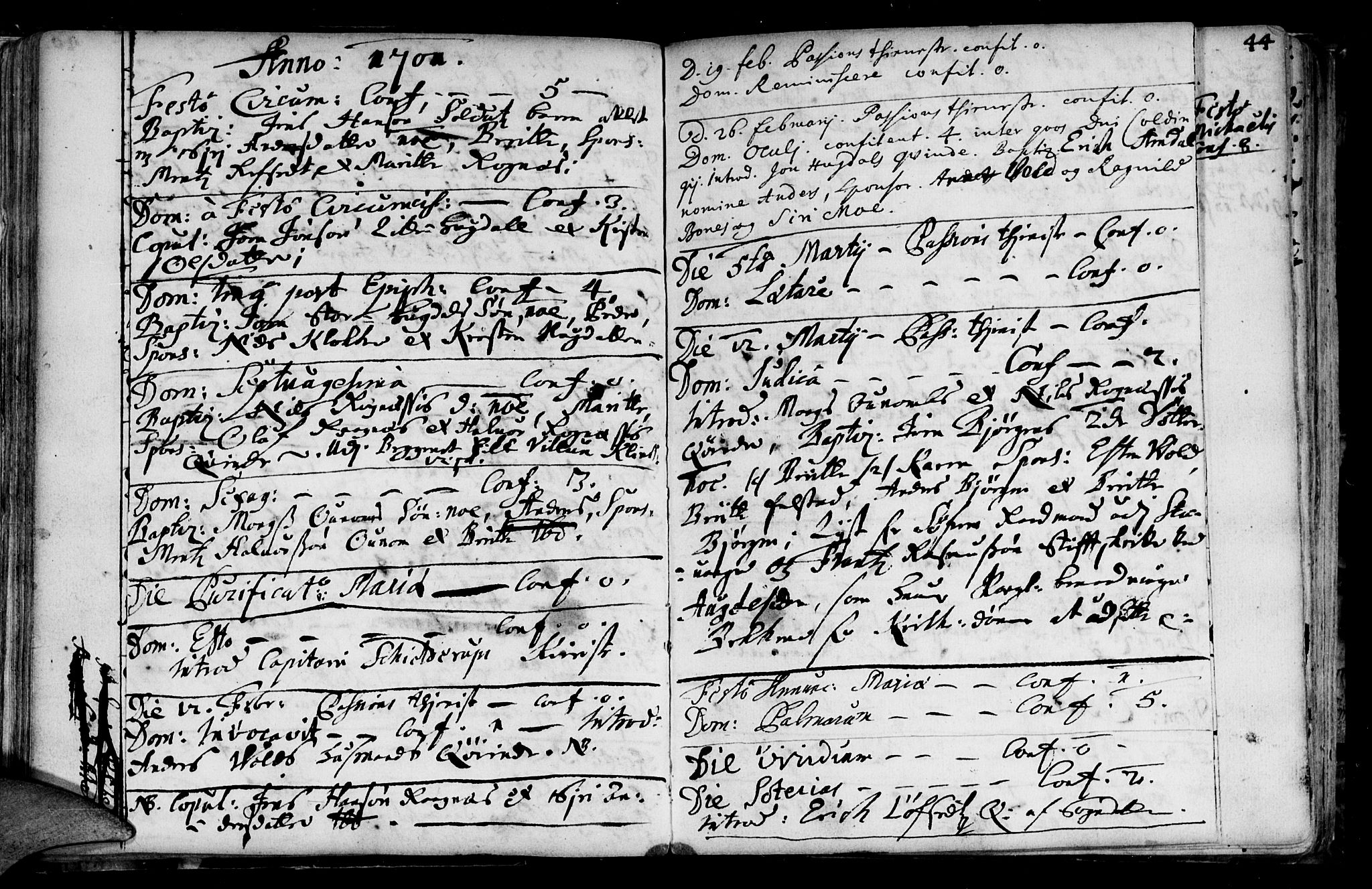 Ministerialprotokoller, klokkerbøker og fødselsregistre - Sør-Trøndelag, SAT/A-1456/687/L0990: Parish register (official) no. 687A01, 1690-1746, p. 42