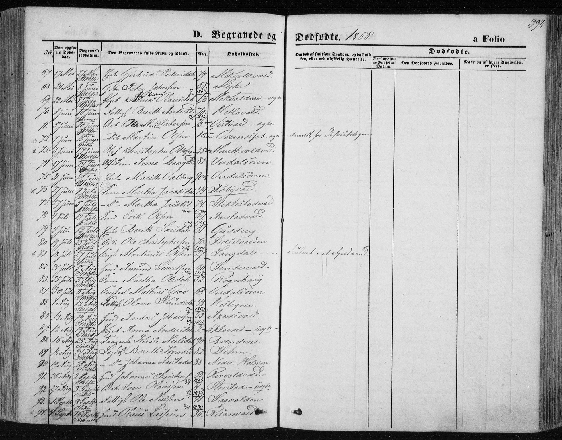 Ministerialprotokoller, klokkerbøker og fødselsregistre - Nord-Trøndelag, SAT/A-1458/723/L0241: Parish register (official) no. 723A10, 1860-1869, p. 398
