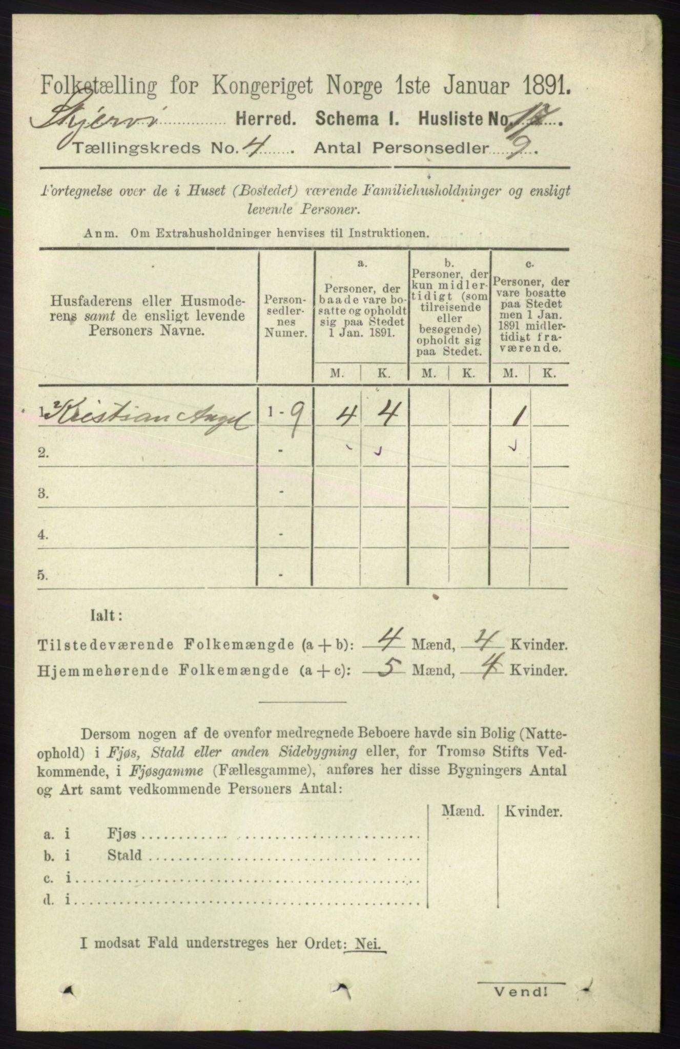 RA, 1891 census for 1941 Skjervøy, 1891, p. 2240