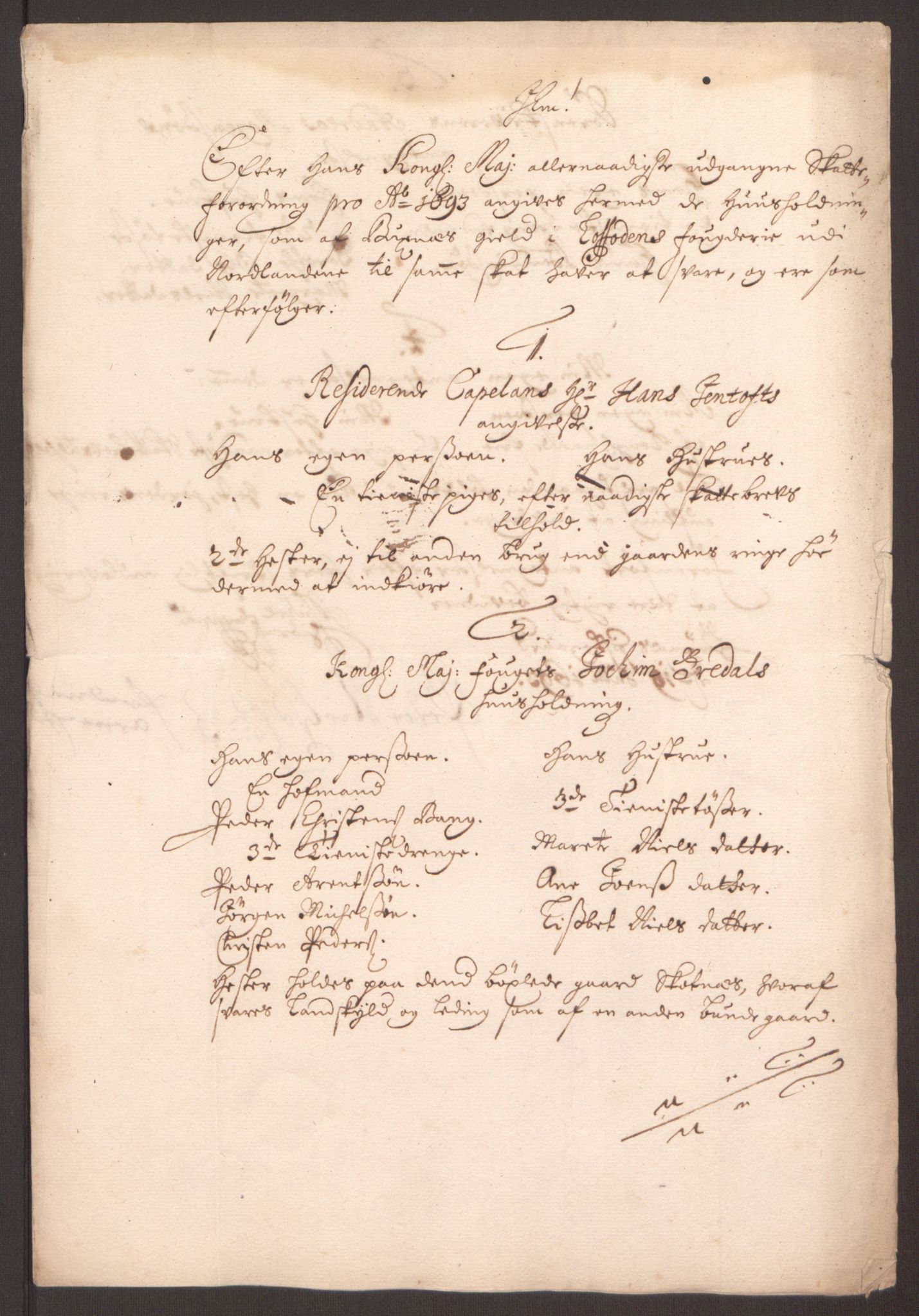 Rentekammeret inntil 1814, Reviderte regnskaper, Fogderegnskap, RA/EA-4092/R67/L4675: Fogderegnskap Vesterålen, Andenes og Lofoten, 1691-1693, p. 287