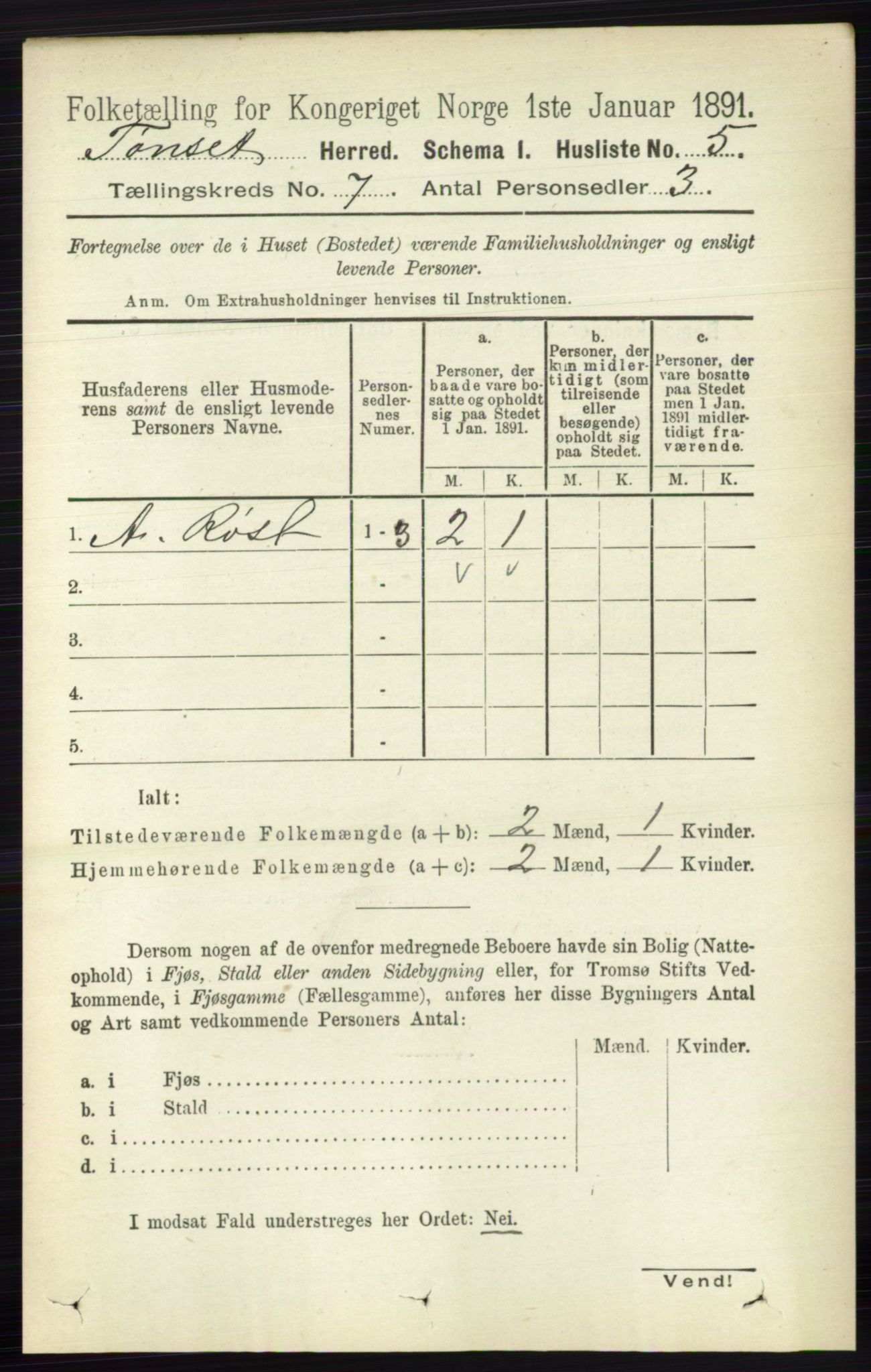 RA, 1891 census for 0437 Tynset, 1891, p. 1672