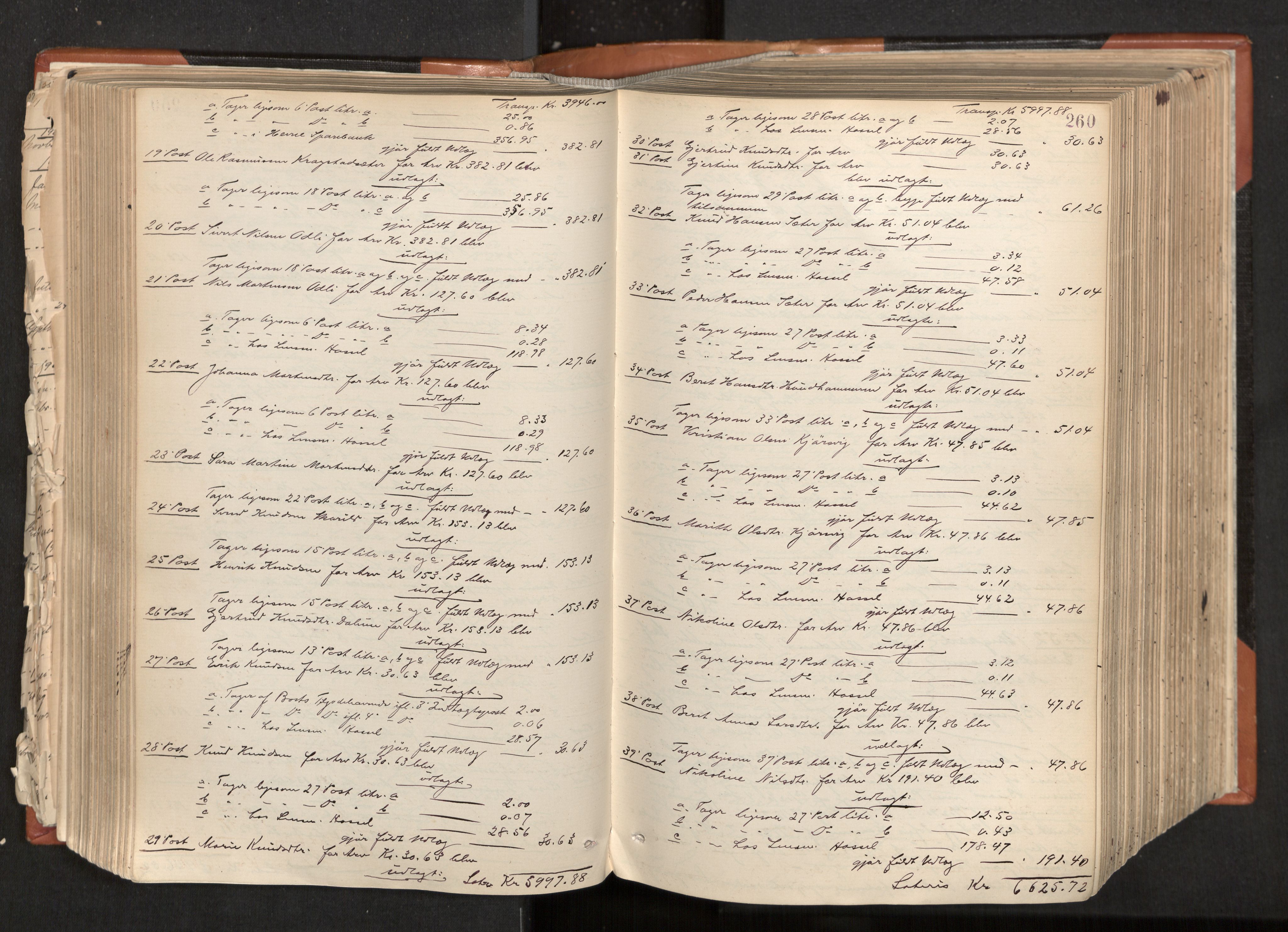 Fosen sorenskriveri, AV/SAT-A-1107/1/3/3A/L0028: Skifteutlodningsprotokoll nr. 7, 1887-1904, p. 260