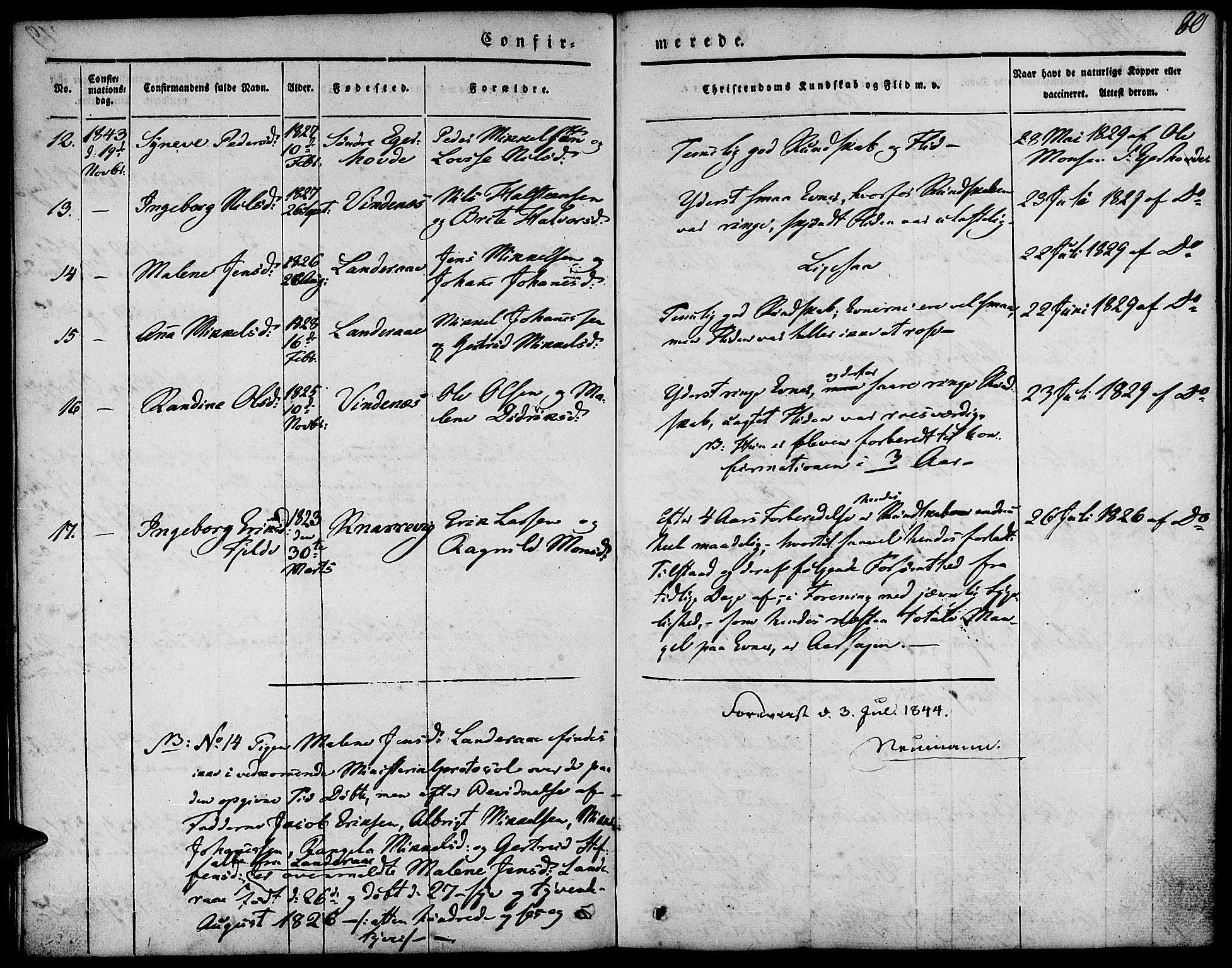 Fjell sokneprestembete, SAB/A-75301/H/Haa: Parish register (official) no. A 1, 1835-1850, p. 80