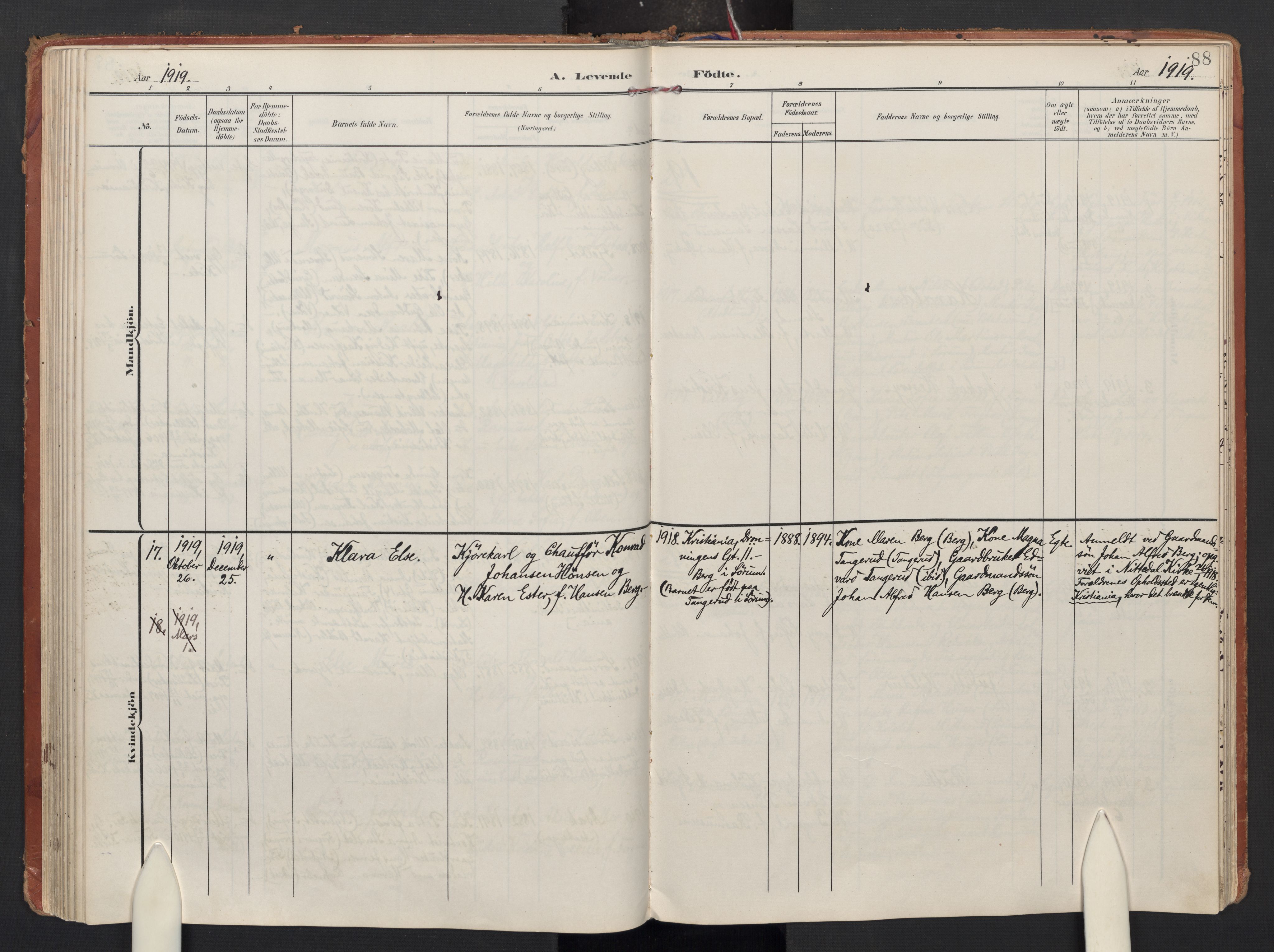 Sørum prestekontor Kirkebøker, AV/SAO-A-10303/F/Fa/L0010: Parish register (official) no. I 10, 1907-1925, p. 88