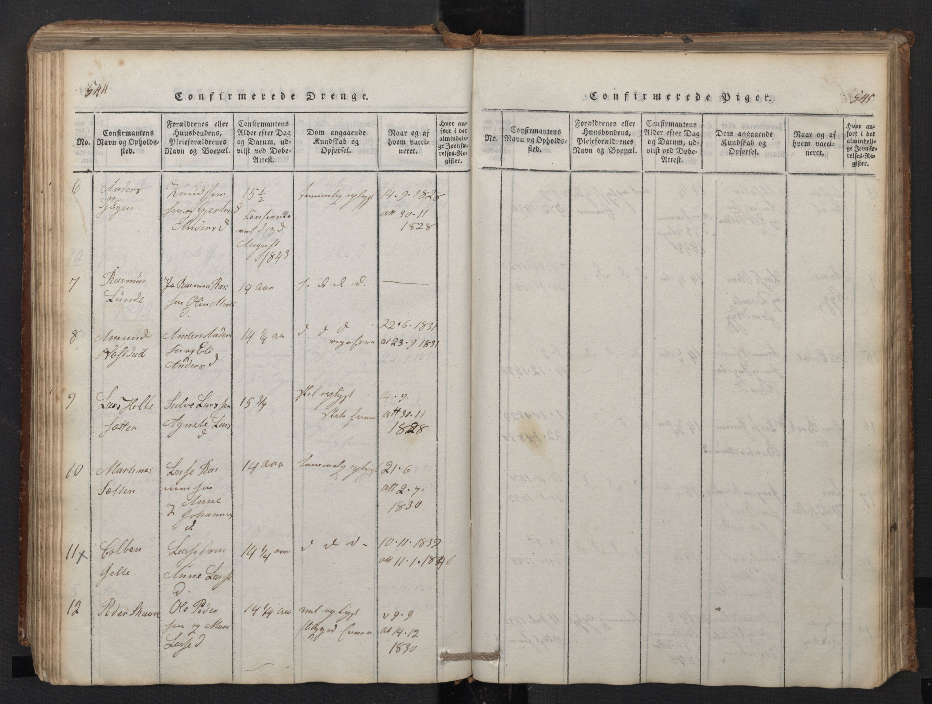 Stryn Sokneprestembete, SAB/A-82501: Parish register (copy) no. A 1, 1816-1844, p. 544-545