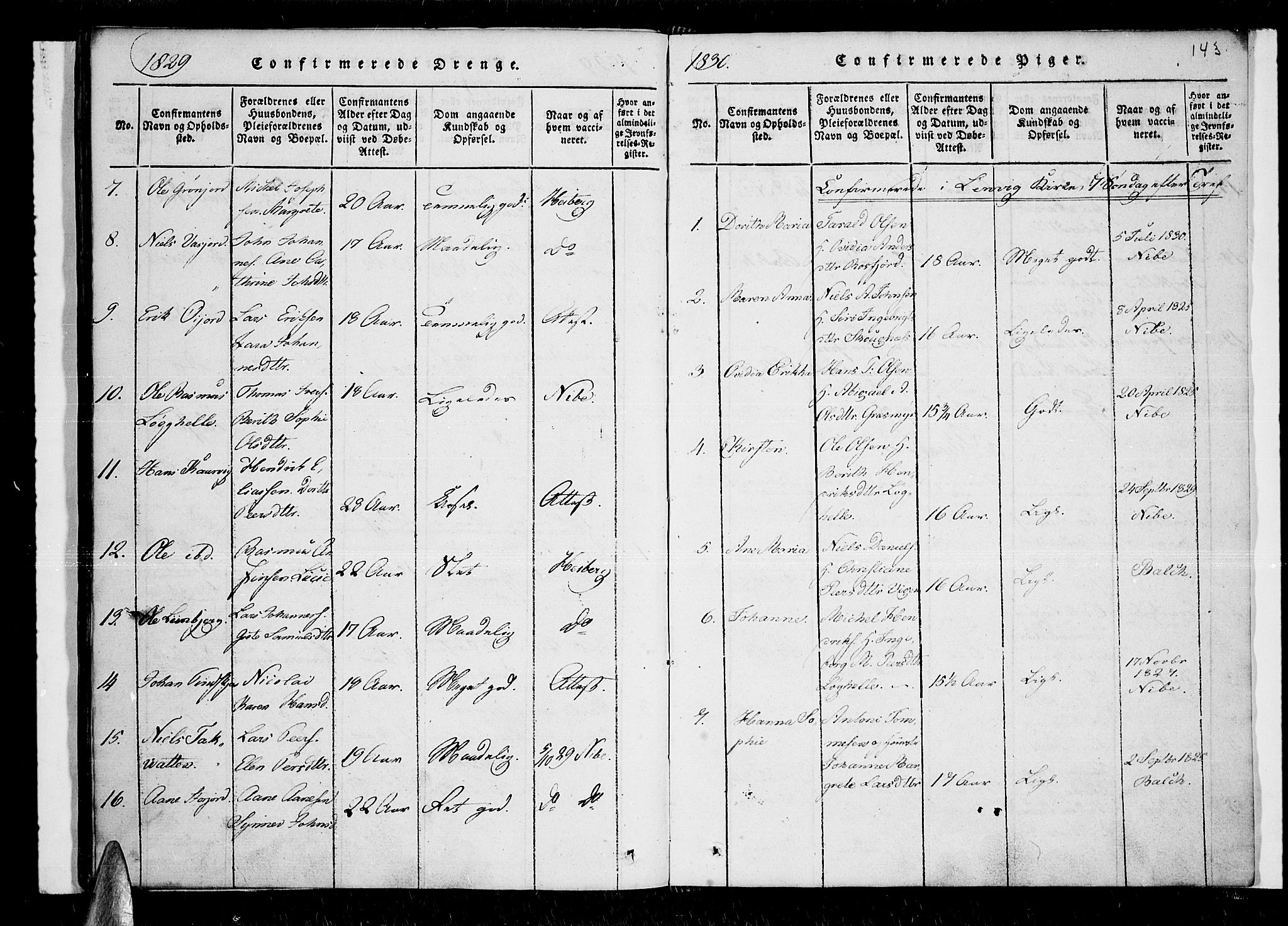 Lenvik sokneprestembete, SATØ/S-1310/H/Ha/Haa/L0003kirke: Parish register (official) no. 3, 1820-1831, p. 143