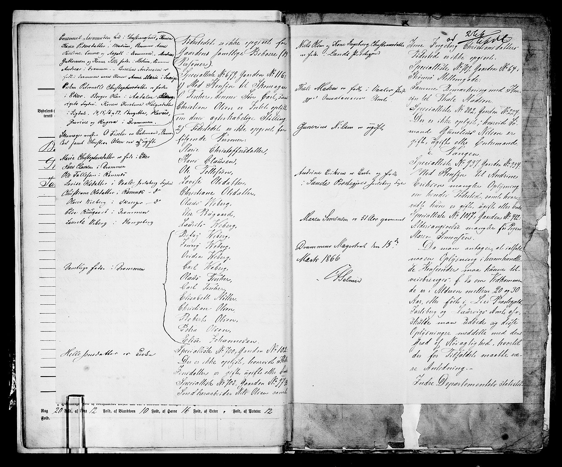 RA, 1865 census for Bragernes in Drammen, 1865, p. 16