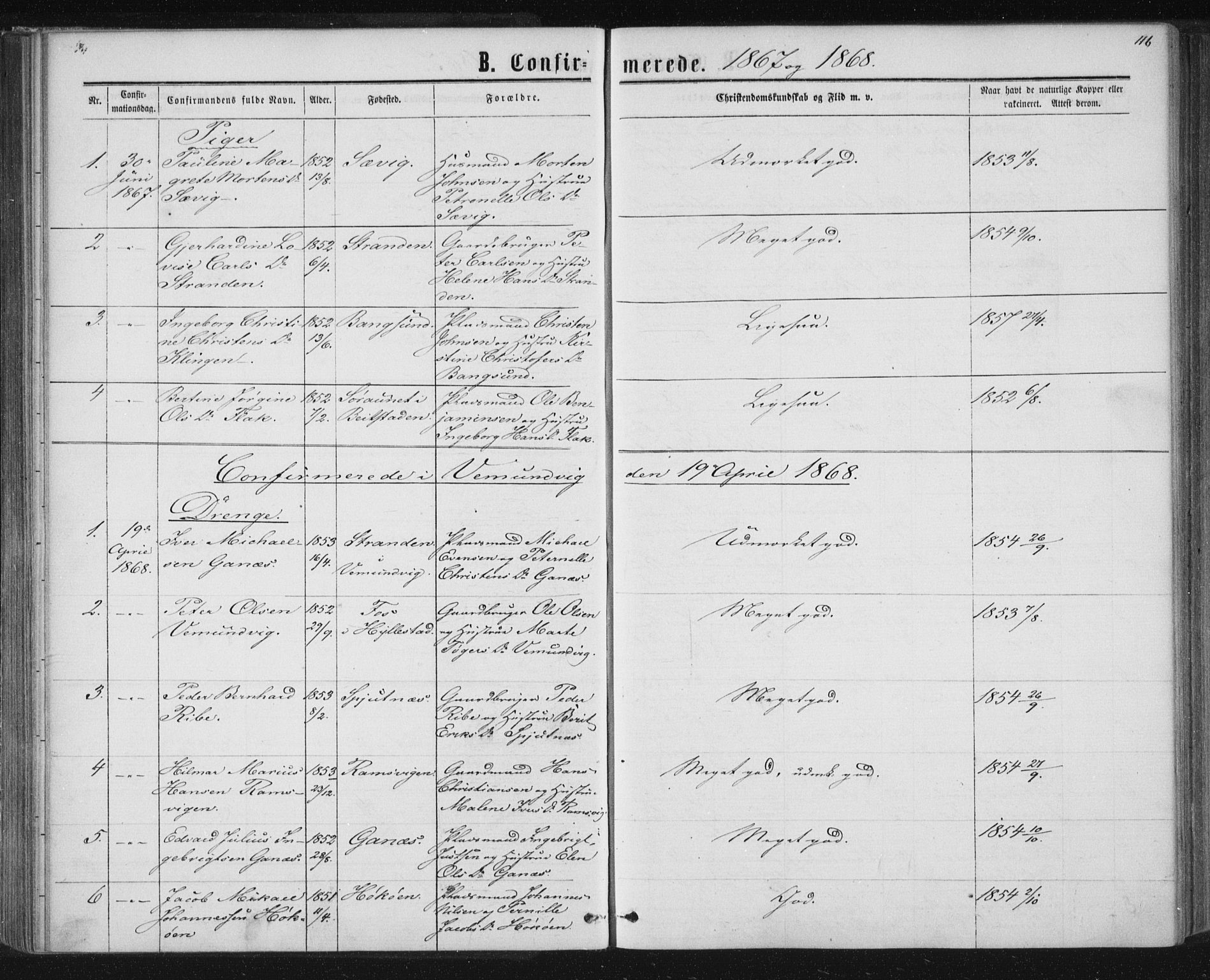 Ministerialprotokoller, klokkerbøker og fødselsregistre - Nord-Trøndelag, SAT/A-1458/768/L0570: Parish register (official) no. 768A05, 1865-1874, p. 116