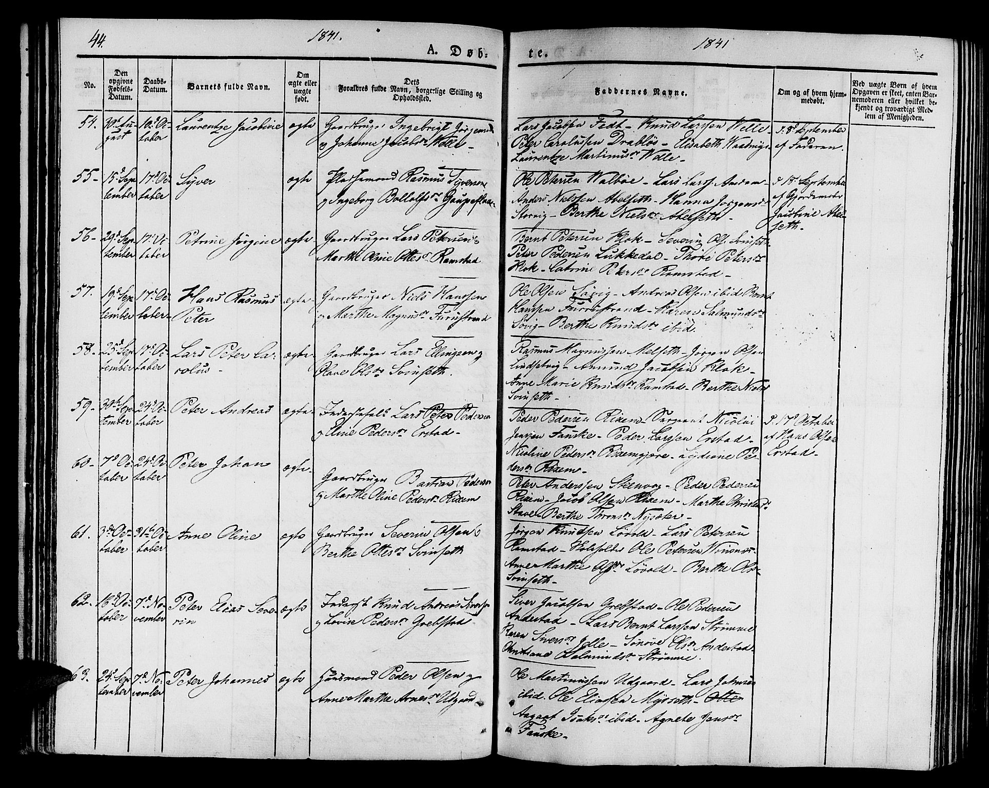 Ministerialprotokoller, klokkerbøker og fødselsregistre - Møre og Romsdal, AV/SAT-A-1454/522/L0311: Parish register (official) no. 522A06, 1832-1842, p. 44