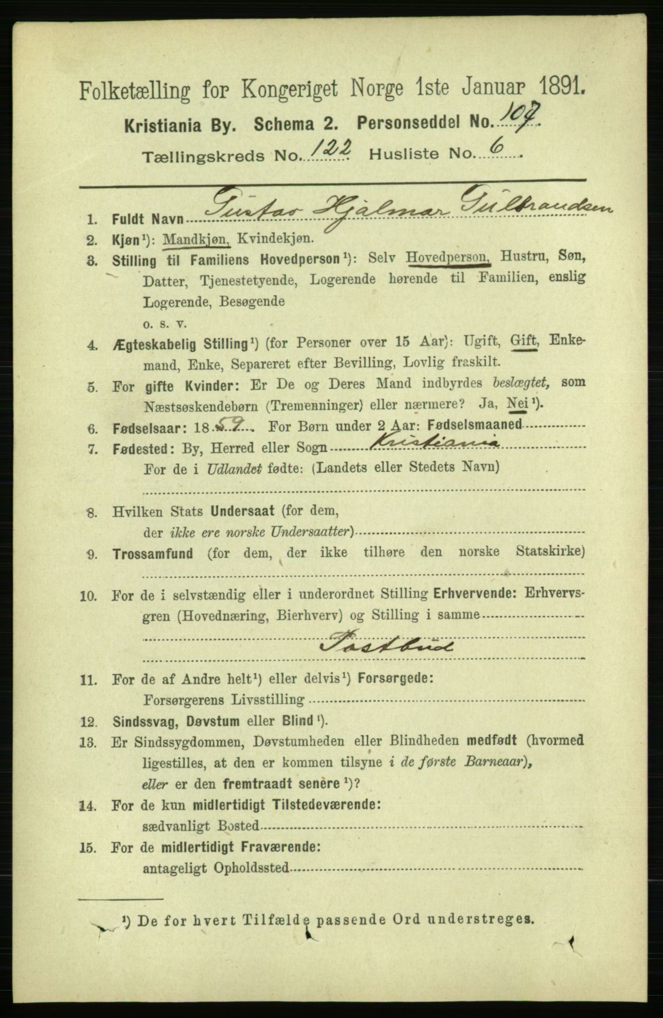 RA, 1891 census for 0301 Kristiania, 1891, p. 64890