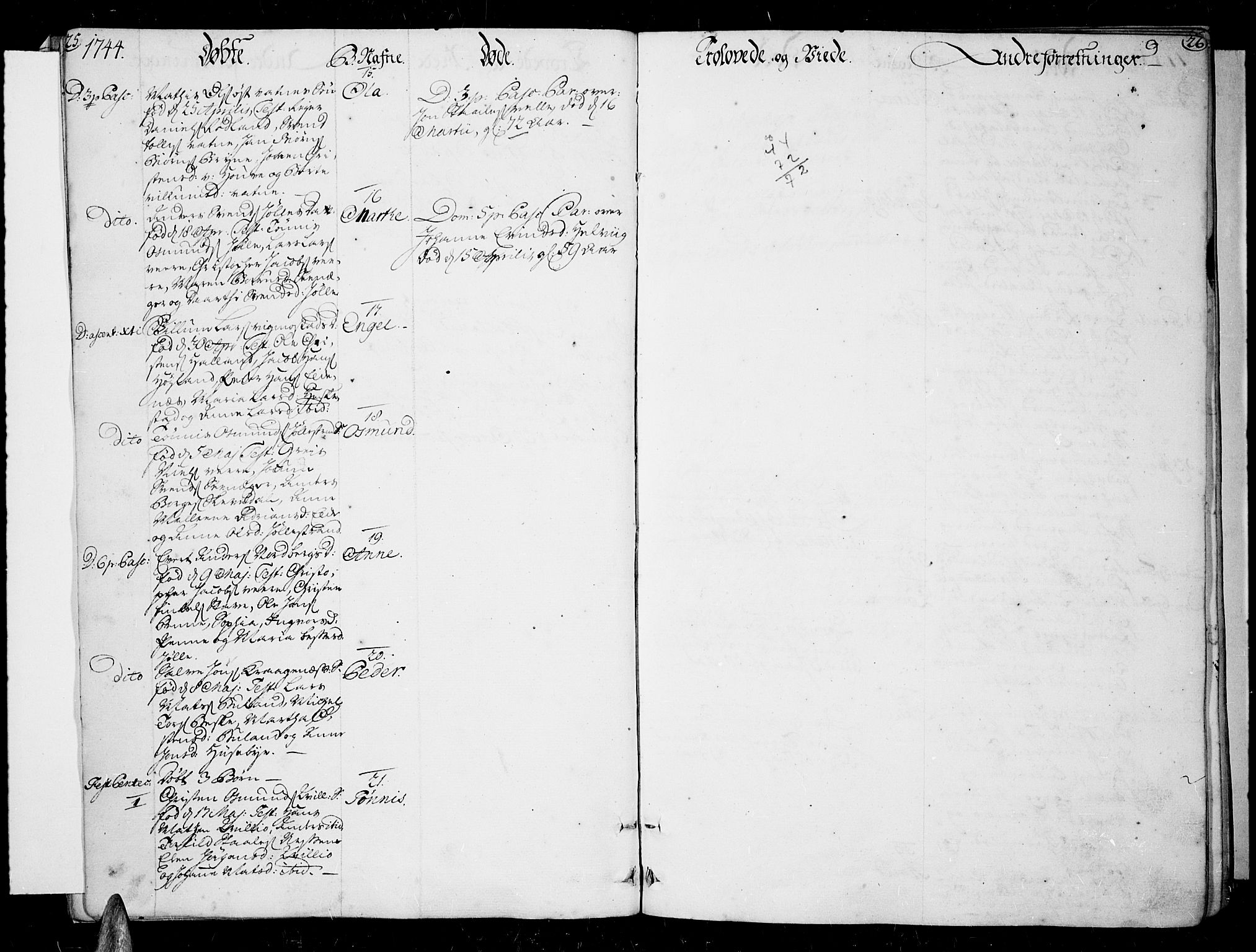 Lista sokneprestkontor, AV/SAK-1111-0027/F/Fa/L0003: Parish register (official) no. A 3 /1, 1743-1767, p. 25-26