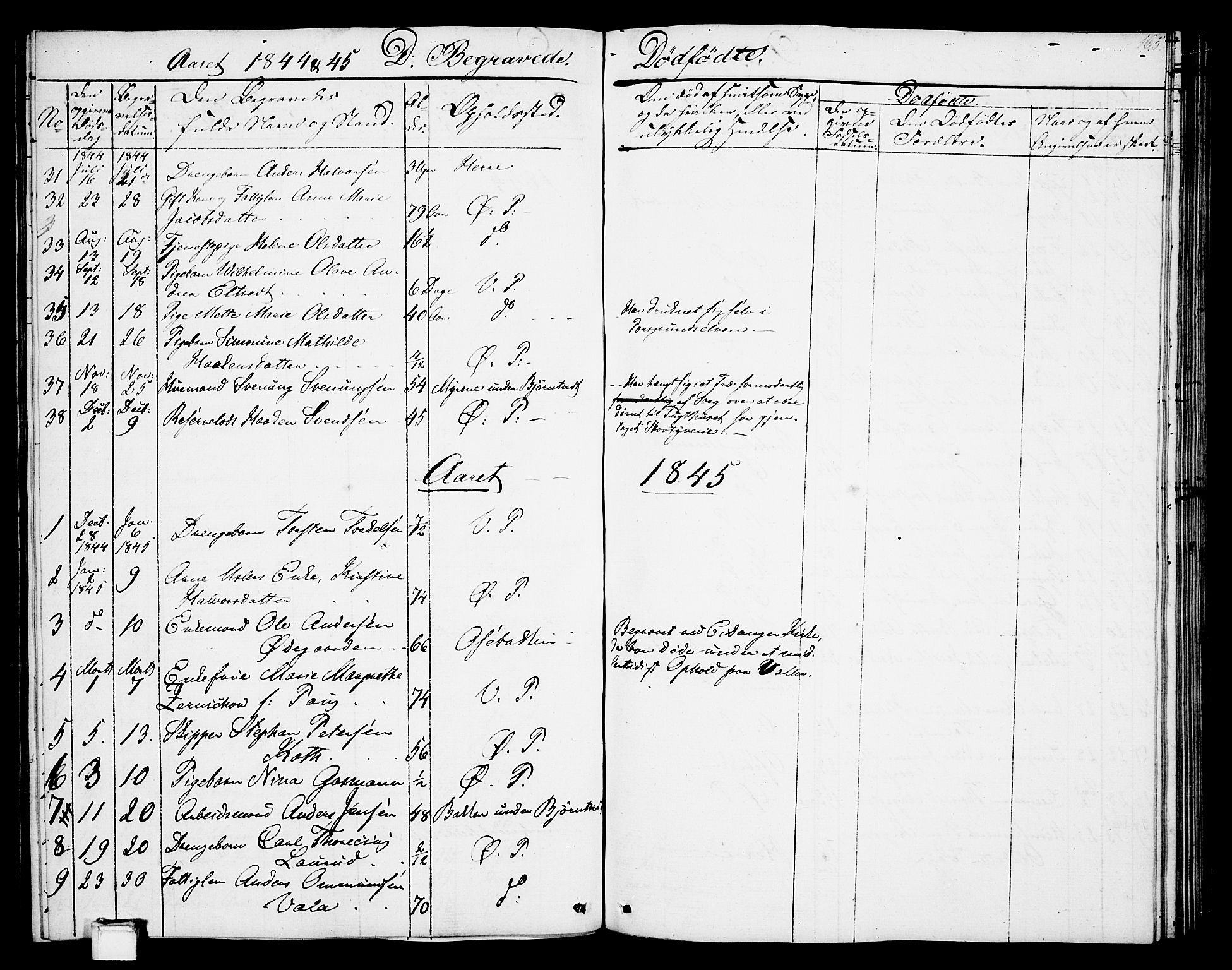 Porsgrunn kirkebøker , SAKO/A-104/G/Gb/L0003: Parish register (copy) no. II 3, 1841-1852, p. 165