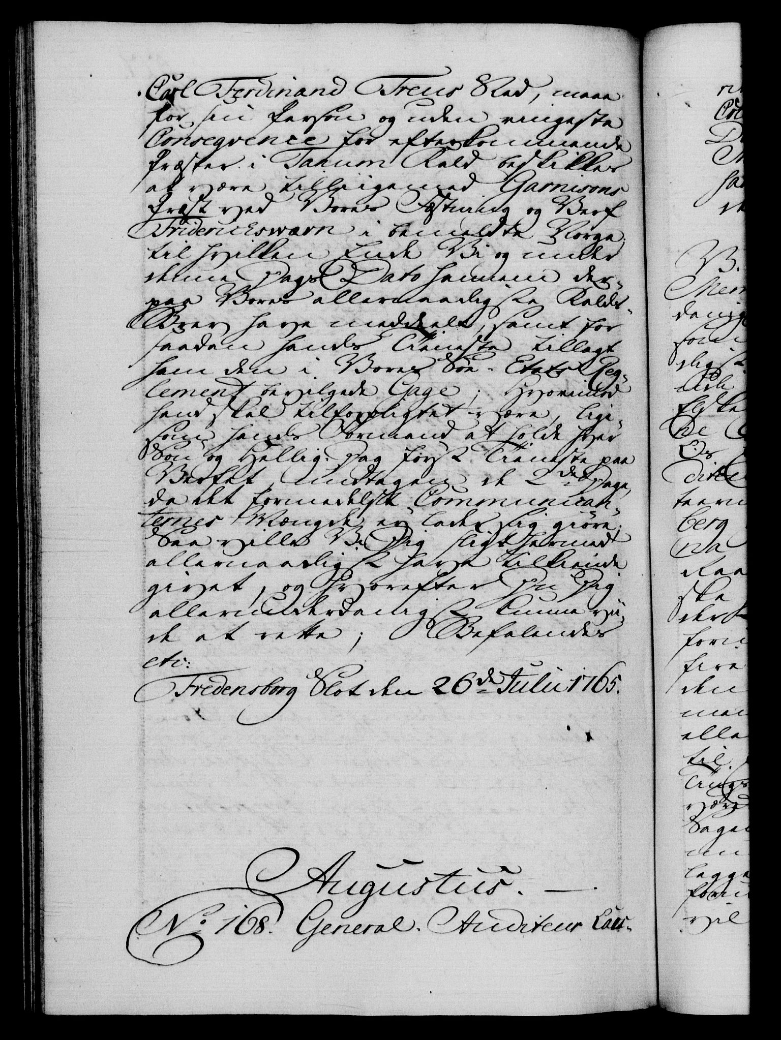 Danske Kanselli 1572-1799, AV/RA-EA-3023/F/Fc/Fca/Fcab/L0037: Norske tegnelser, 1762-1766, p. 527b