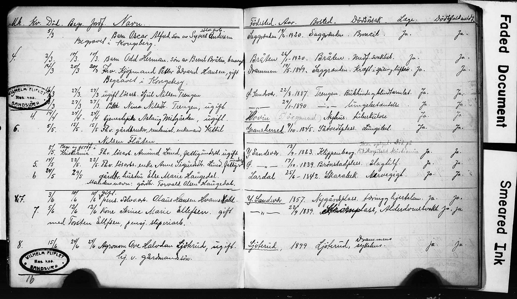 Sandsvær kirkebøker, AV/SAKO-A-244/G/Gd/L0004b: Parish register (copy) no. IV 4B, 1918-1925, p. 91