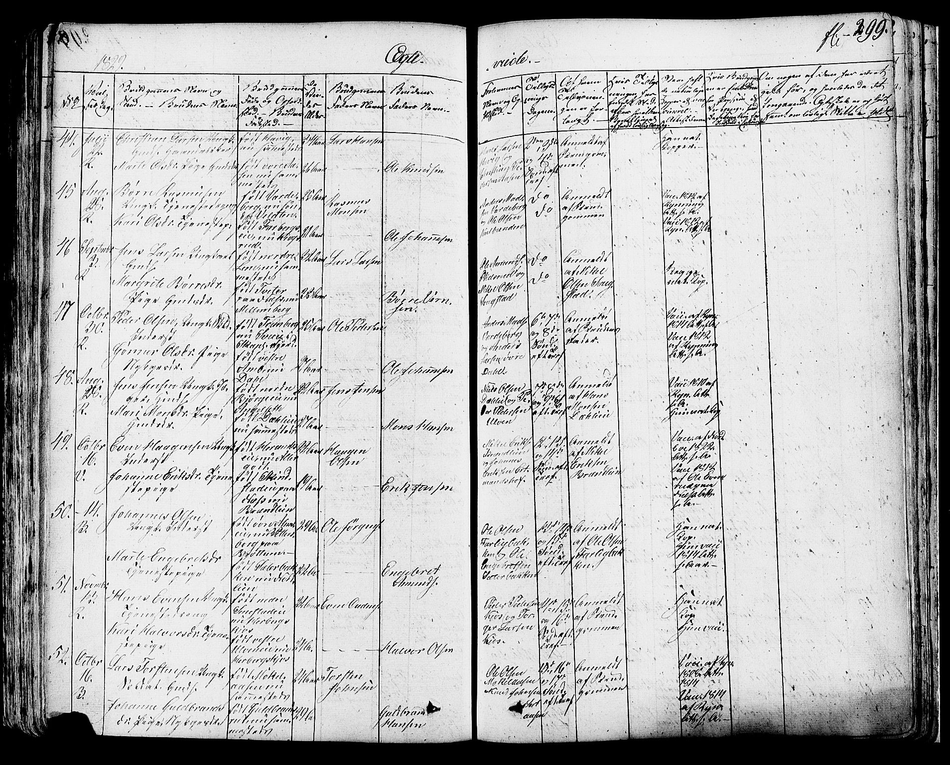 Ringsaker prestekontor, AV/SAH-PREST-014/K/Ka/L0007: Parish register (official) no. 7A, 1826-1837, p. 299