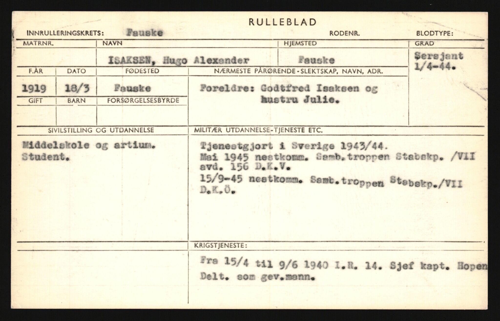 Forsvaret, Sør-Hålogaland landforsvar, AV/RA-RAFA-2552/P/Pa/L0303: Personellmapper for slettet personell, yrkesbefal og vernepliktig befal, født 1917-1920, 1936-1980, p. 499