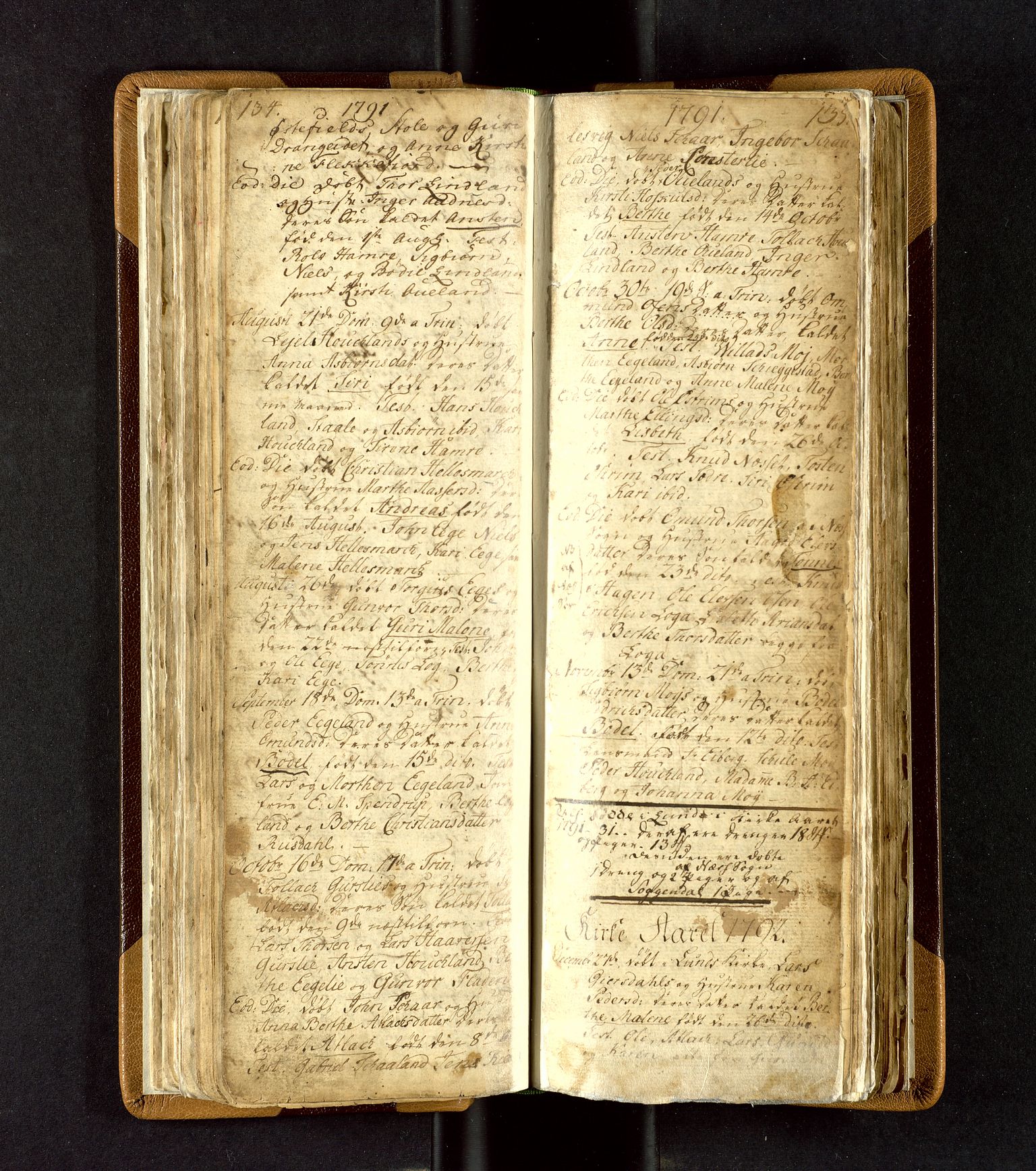 Lund sokneprestkontor, SAST/A-101809/S06/L0003: Parish register (official) no. A 3, 1761-1801, p. 134-135