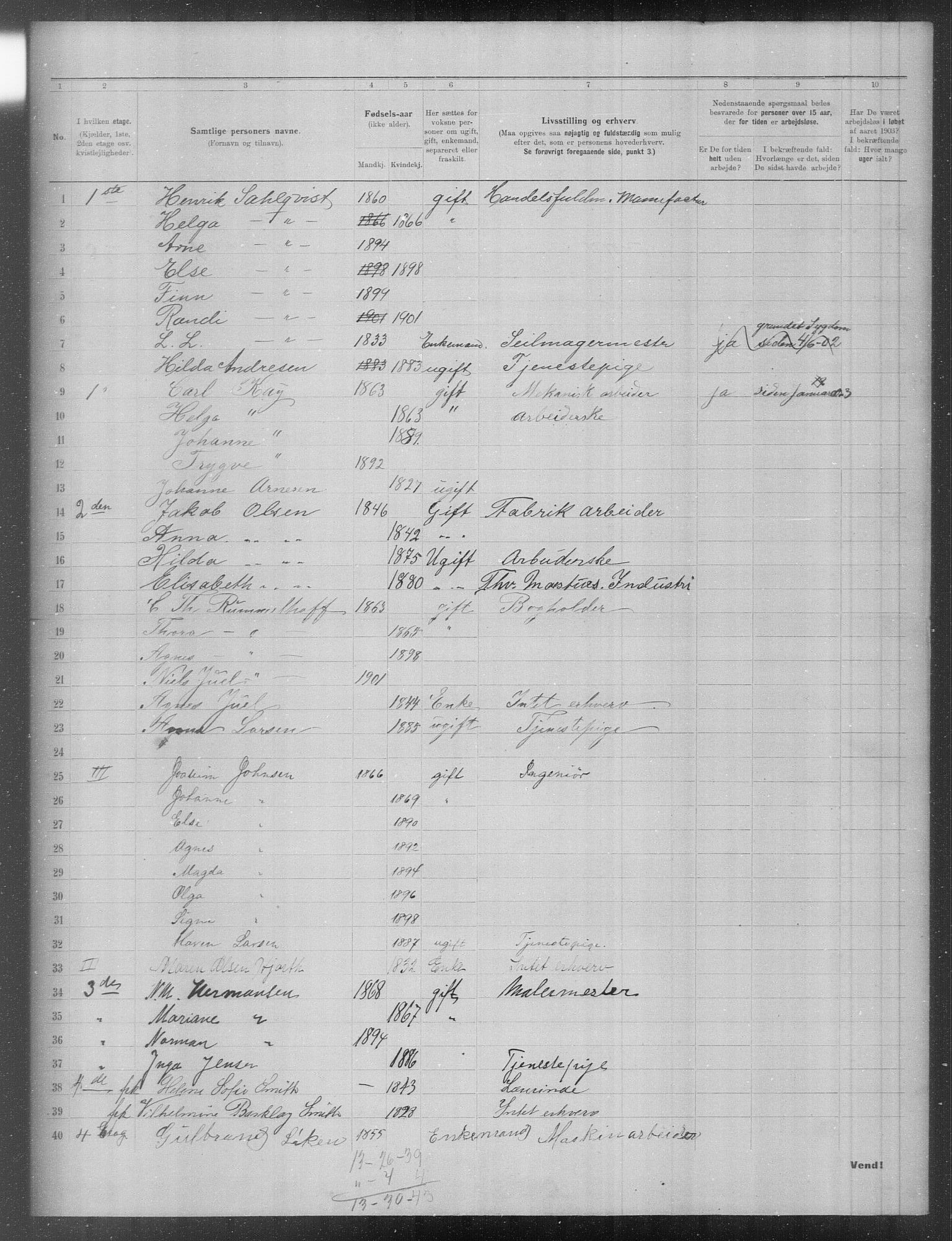 OBA, Municipal Census 1903 for Kristiania, 1903, p. 15429