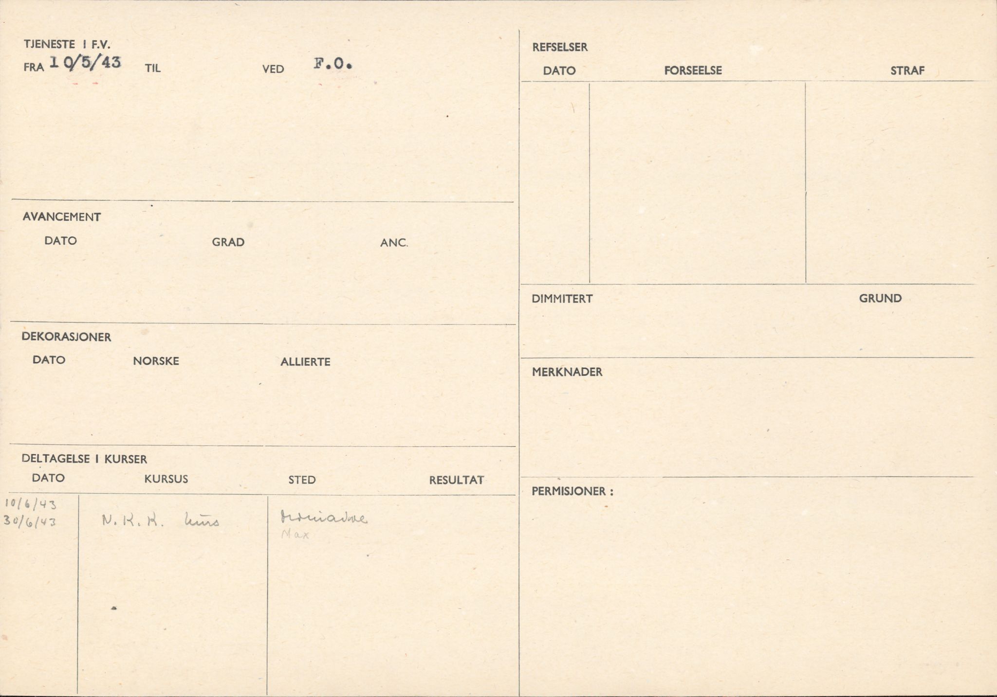 Forsvaret, Forsvarets overkommando/Luftforsvarsstaben, RA/RAFA-4079/P/Pa/L0052: Personellpapirer, 1917, p. 444