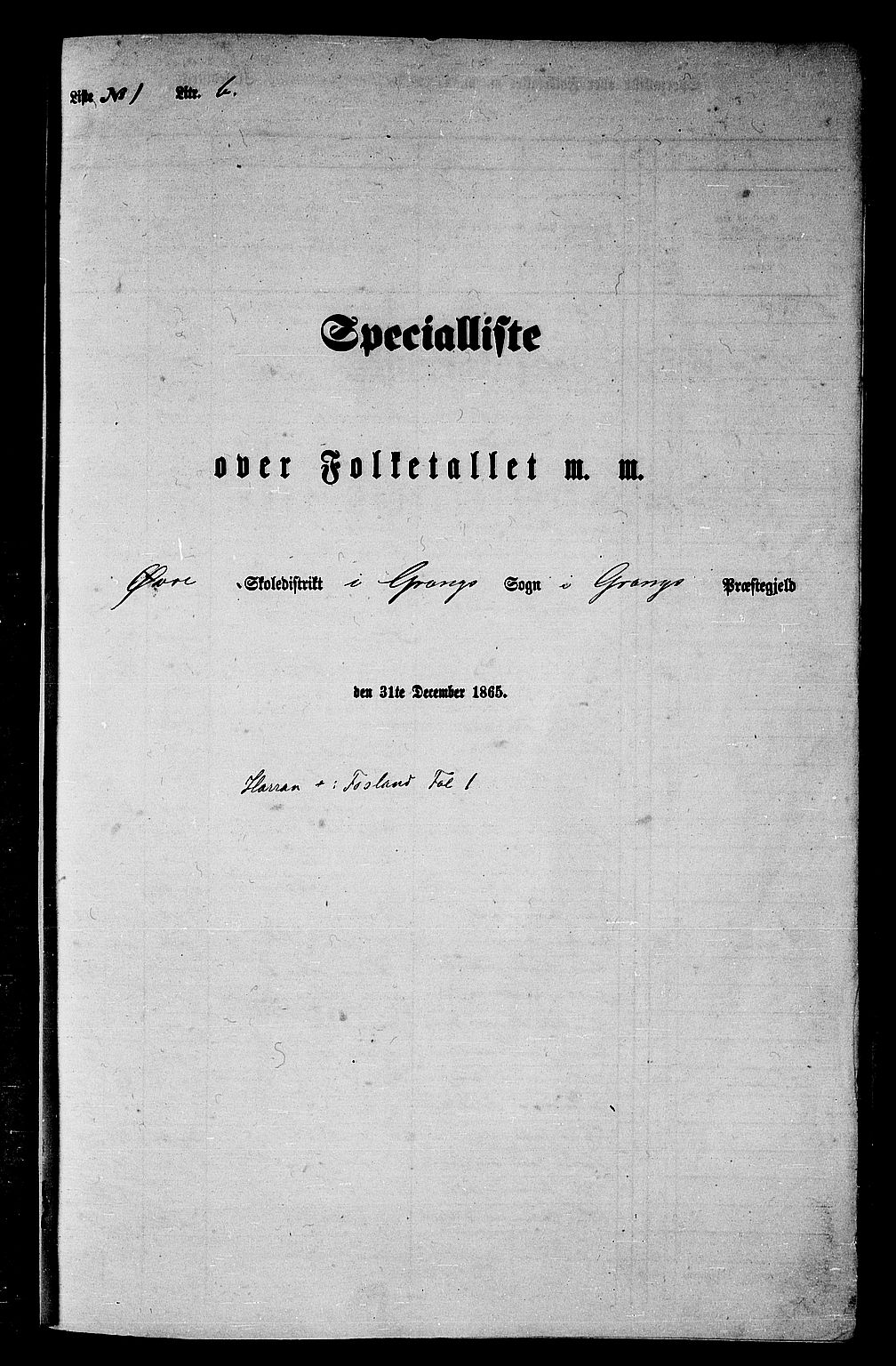 RA, 1865 census for Grong, 1865, p. 25