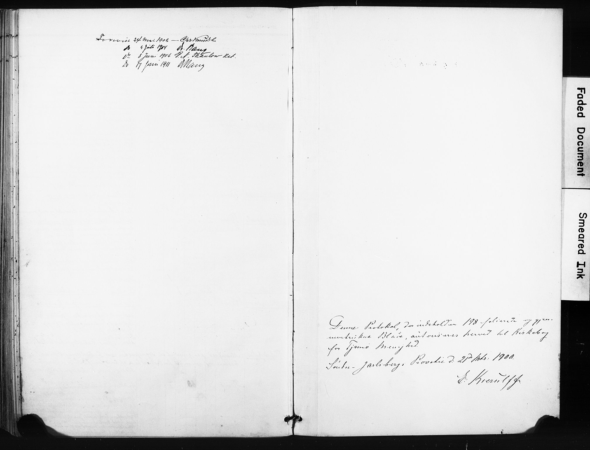 Tjøme kirkebøker, SAKO/A-328/F/Fa/L0005: Parish register (official) no. 5, 1901-1909