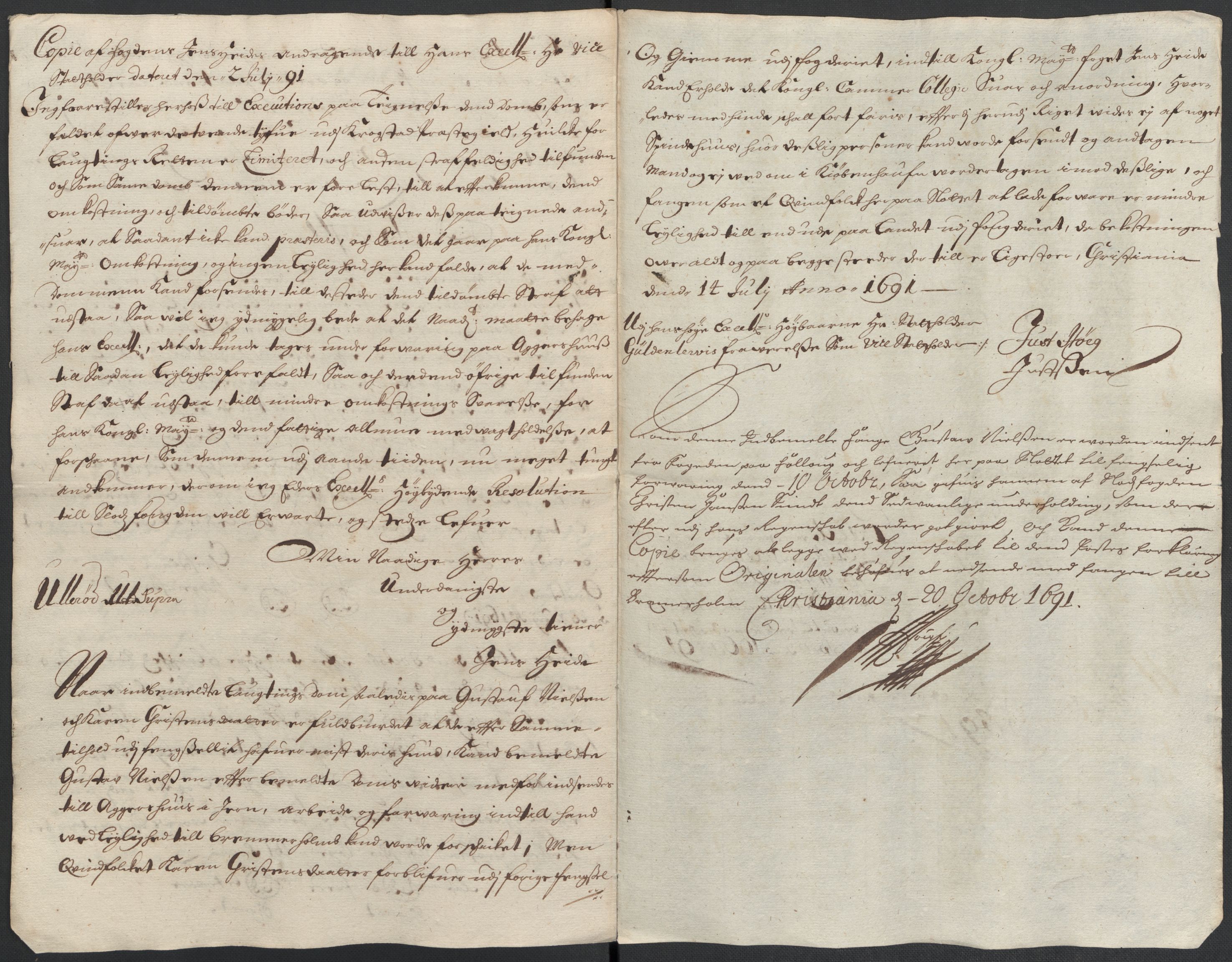 Rentekammeret inntil 1814, Reviderte regnskaper, Fogderegnskap, AV/RA-EA-4092/R08/L0425: Fogderegnskap Aker, 1690-1691, p. 184