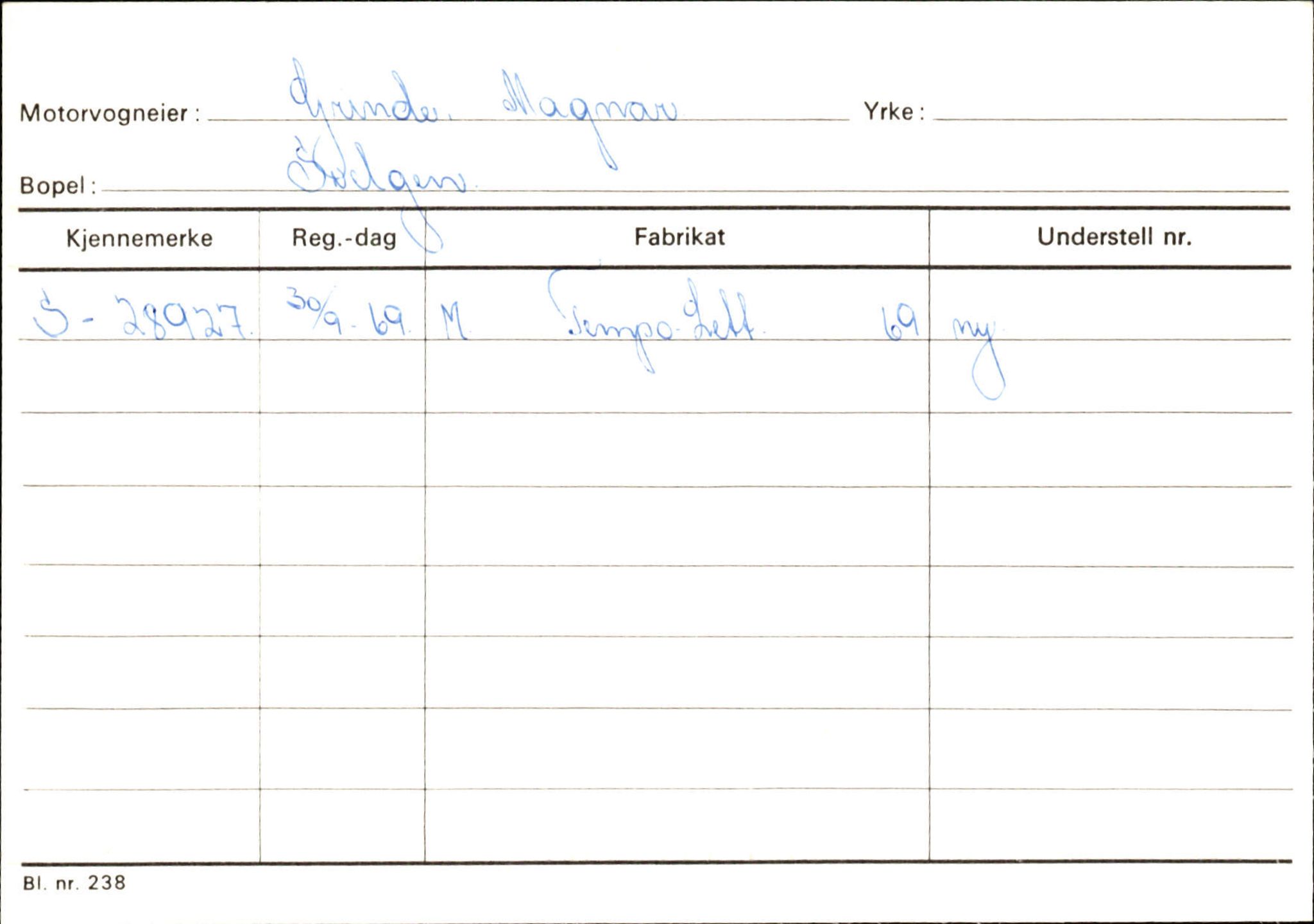 Statens vegvesen, Sogn og Fjordane vegkontor, AV/SAB-A-5301/4/F/L0133: Eigarregister Bremanger A-Å. Gaular A-H, 1945-1975, p. 549