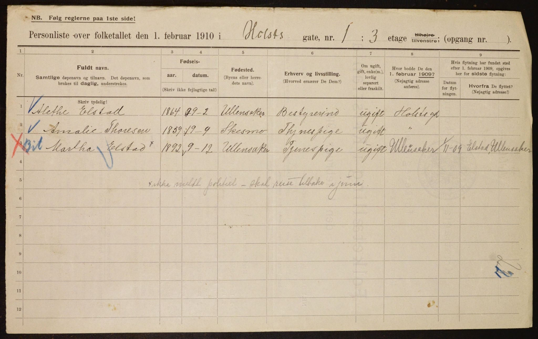 OBA, Municipal Census 1910 for Kristiania, 1910, p. 40112