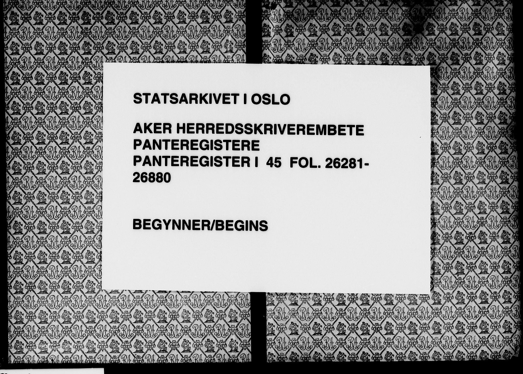 Aker herredsskriveri, SAO/A-10896/G/Ga/Gab/Gaba/L0045: Mortgage register no. I 45, 1919-1950
